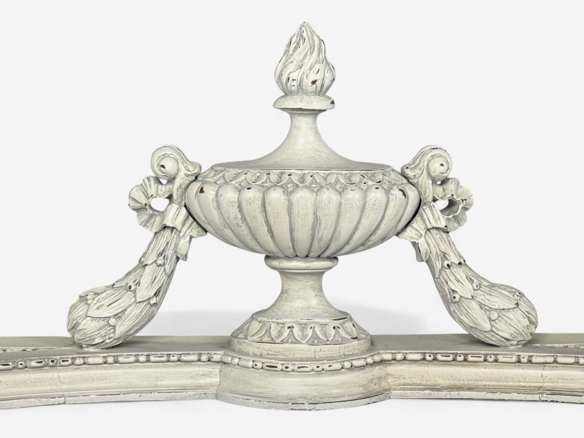 Gustavian Louis XVI Style, White Painted Console Table, France, Marble, 1910