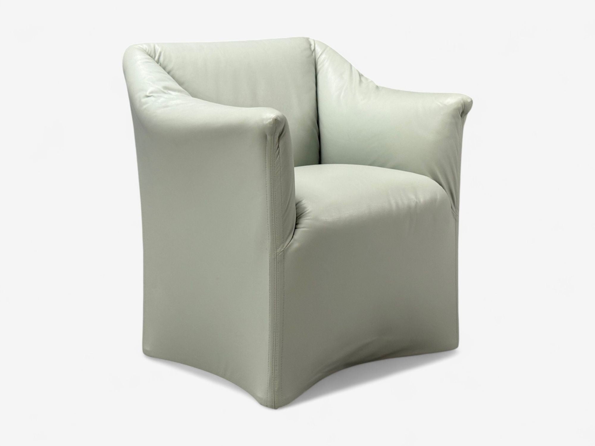 Mario Bellini, Italian Modern, Leather, Four Model 684 Armchairs, Italy, 1980s