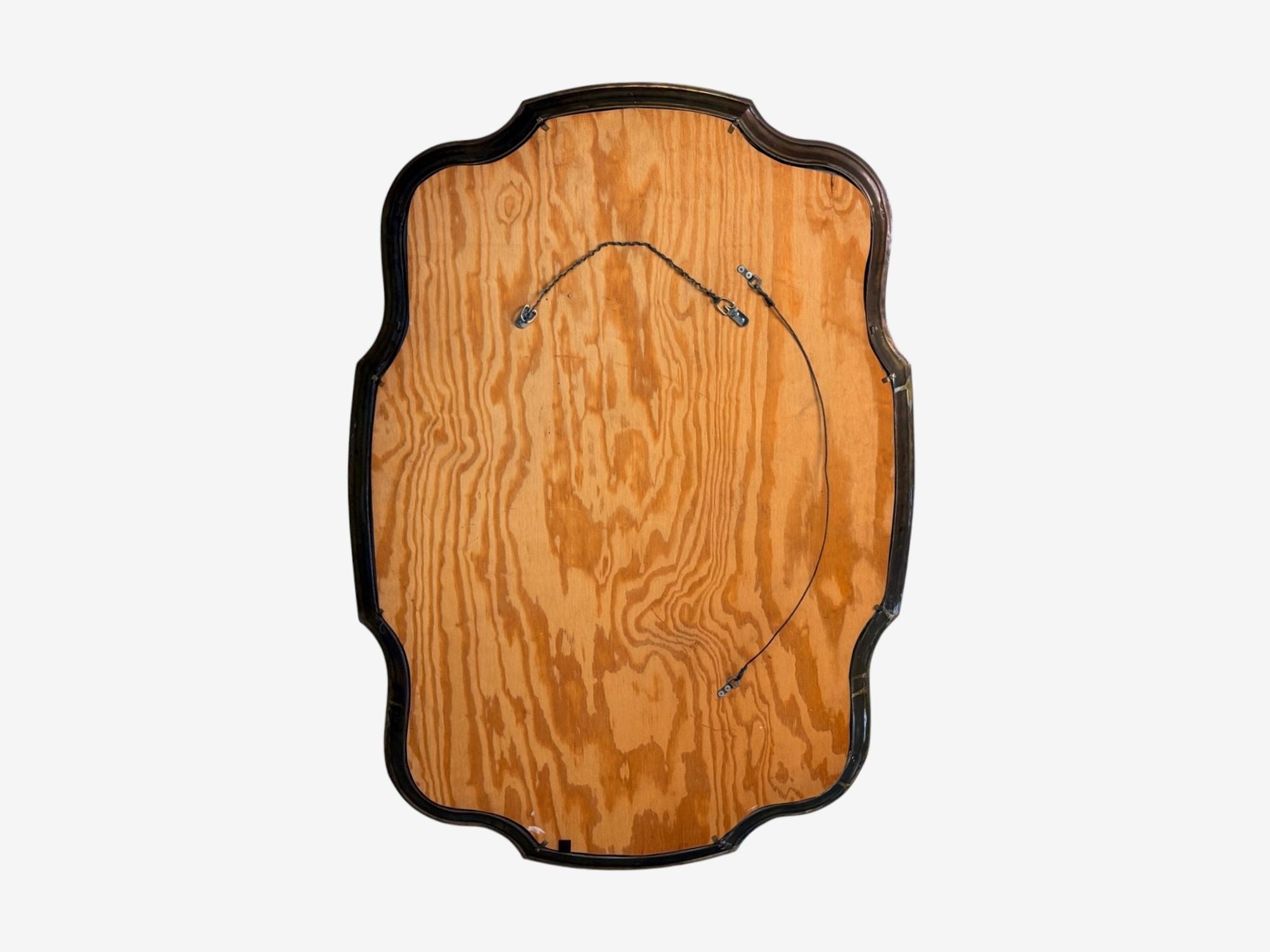 Hollywood Regency Style, Bronze, Scalloped Wall Mirror, USA, 1950s