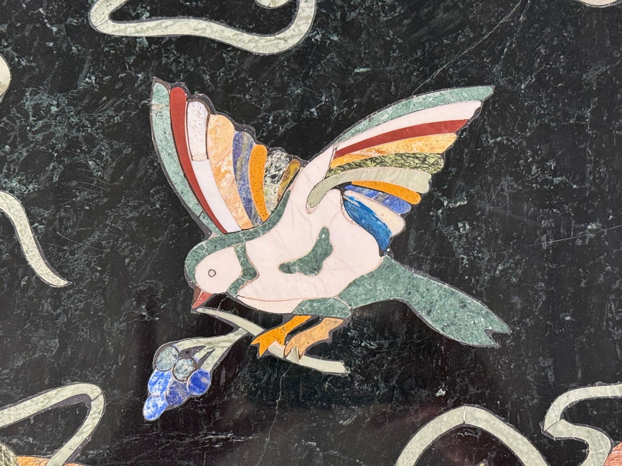 Pietra Dura, Inlaid Marble, Italian Center Table Top, Italy, 1920s