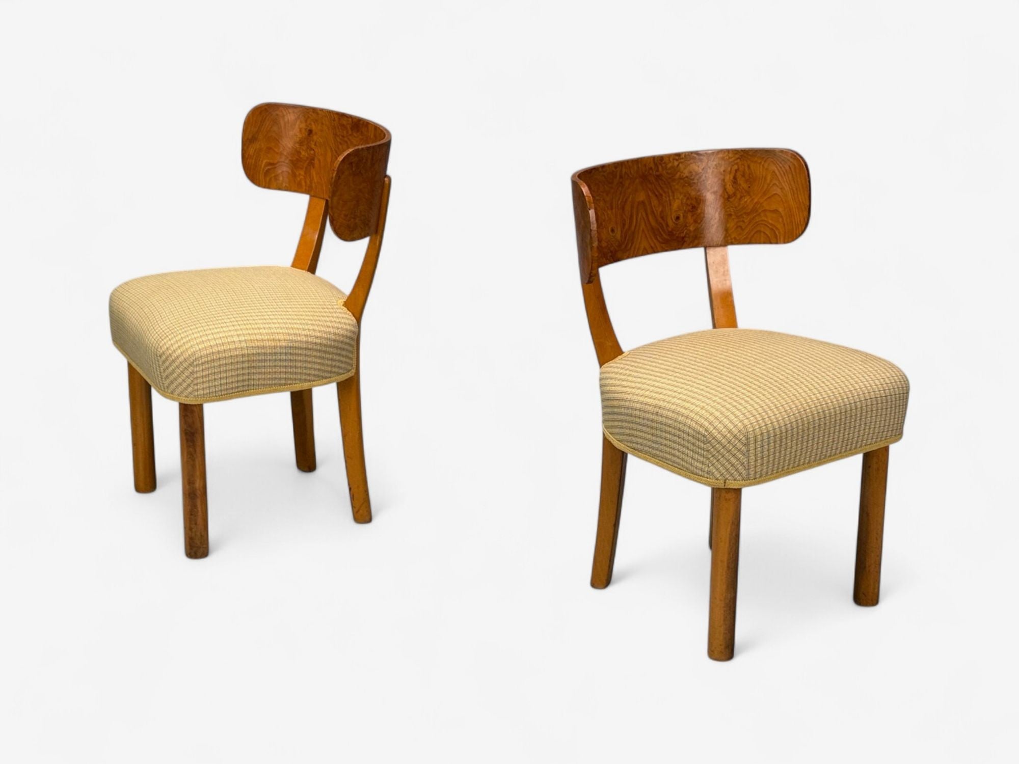 Axel Einar Hjorth, Nordiska Kompaniet, Birch, Rare Birka Chairs, Sweden, 1930s