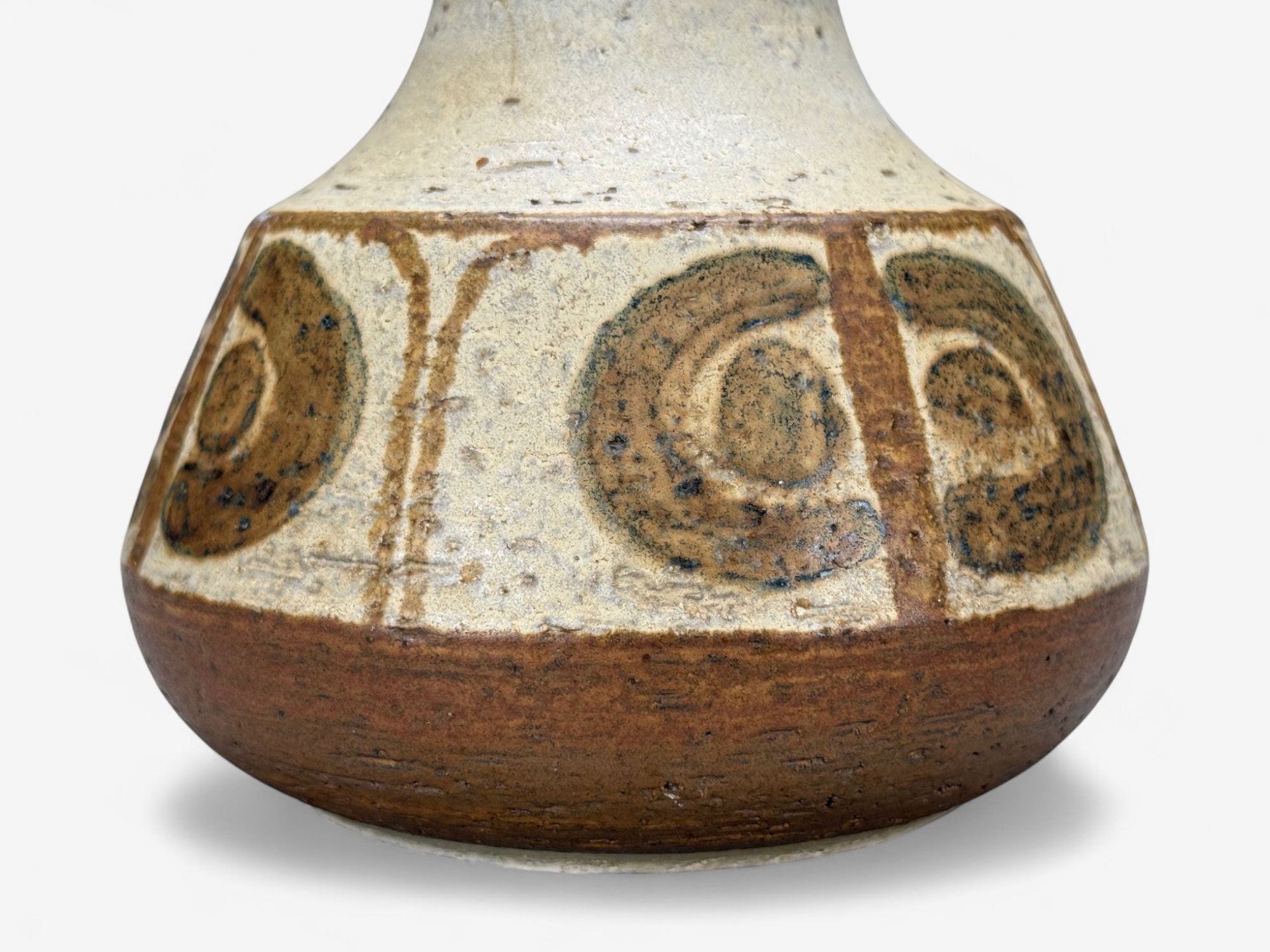 Svend Aage Jensen, Søholm, Beige Ceramic, Table Lamp, Denmark, 1970s