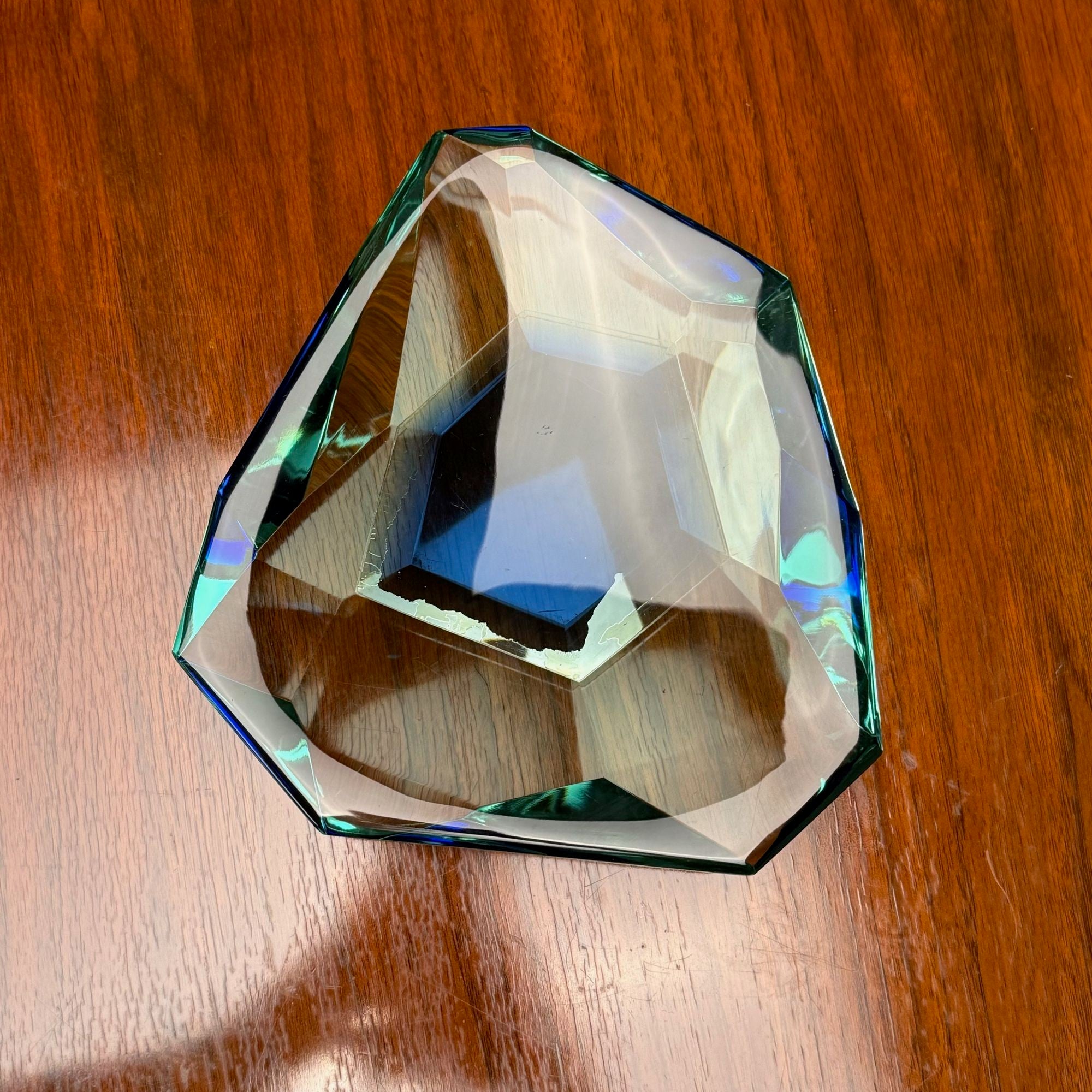 Max Ingrand, Fontana Arte, Mid-Century Modern, Ashtray, Cut Crystal, 1960s