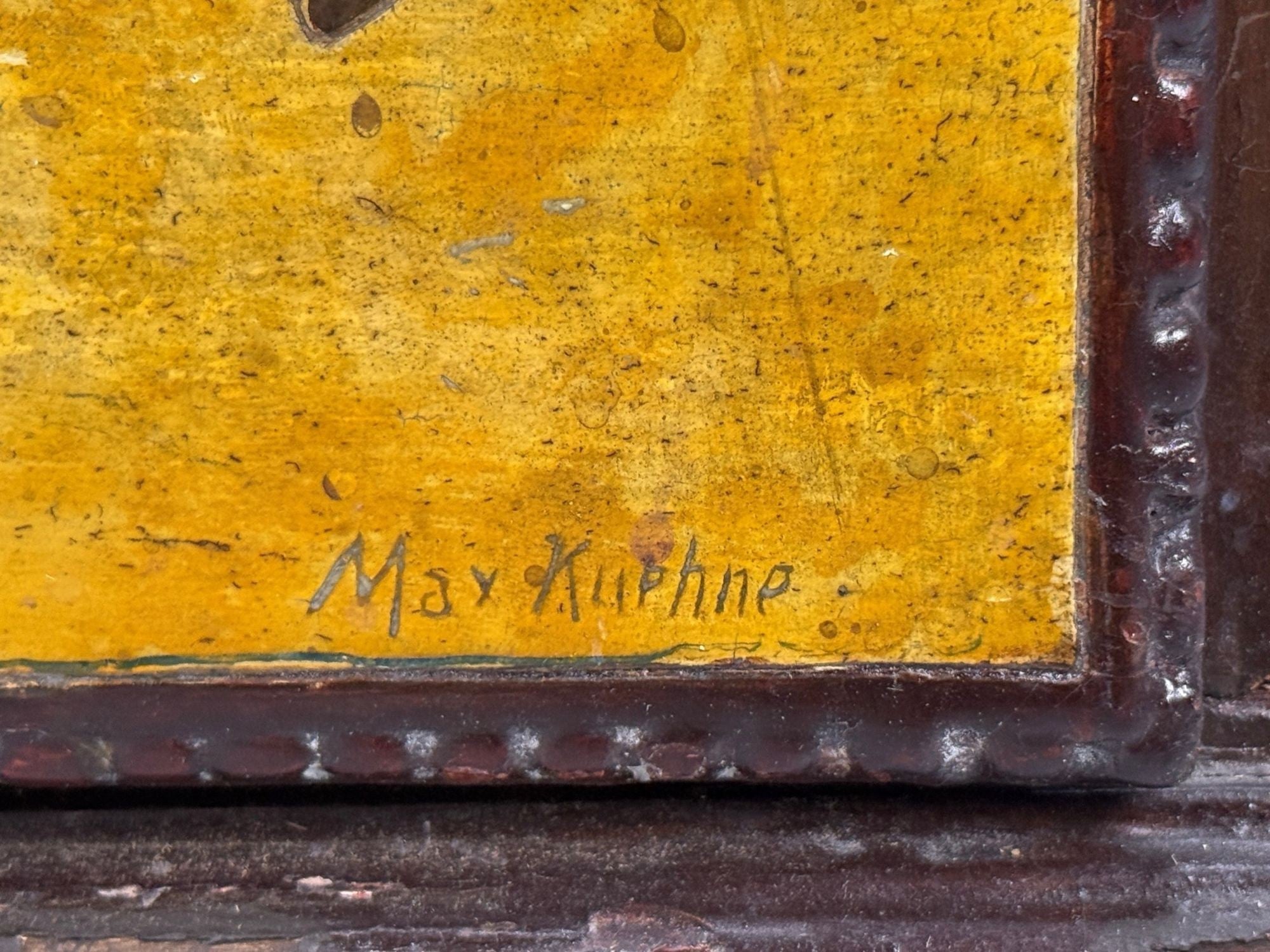 Max Kuehne, Silver Leaf, Painted Wood, Rare Commode, USA, 1950s