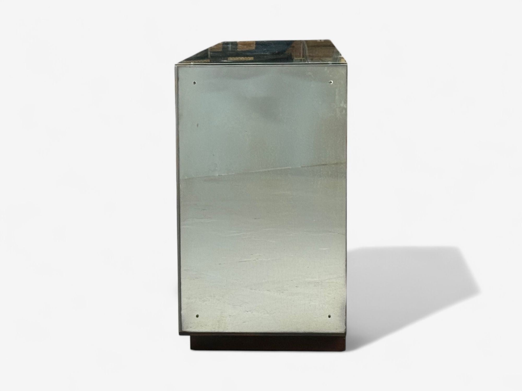 Art Deco Style, Painted Wood, Antique Glass, Mirrored Sideboard or Credenza