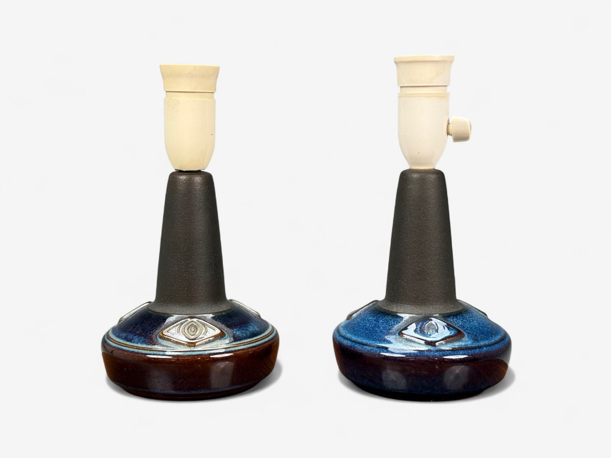 Søholm Stentøj, Glazed Stoneware, Table Lamps, Denmark, 1970s
