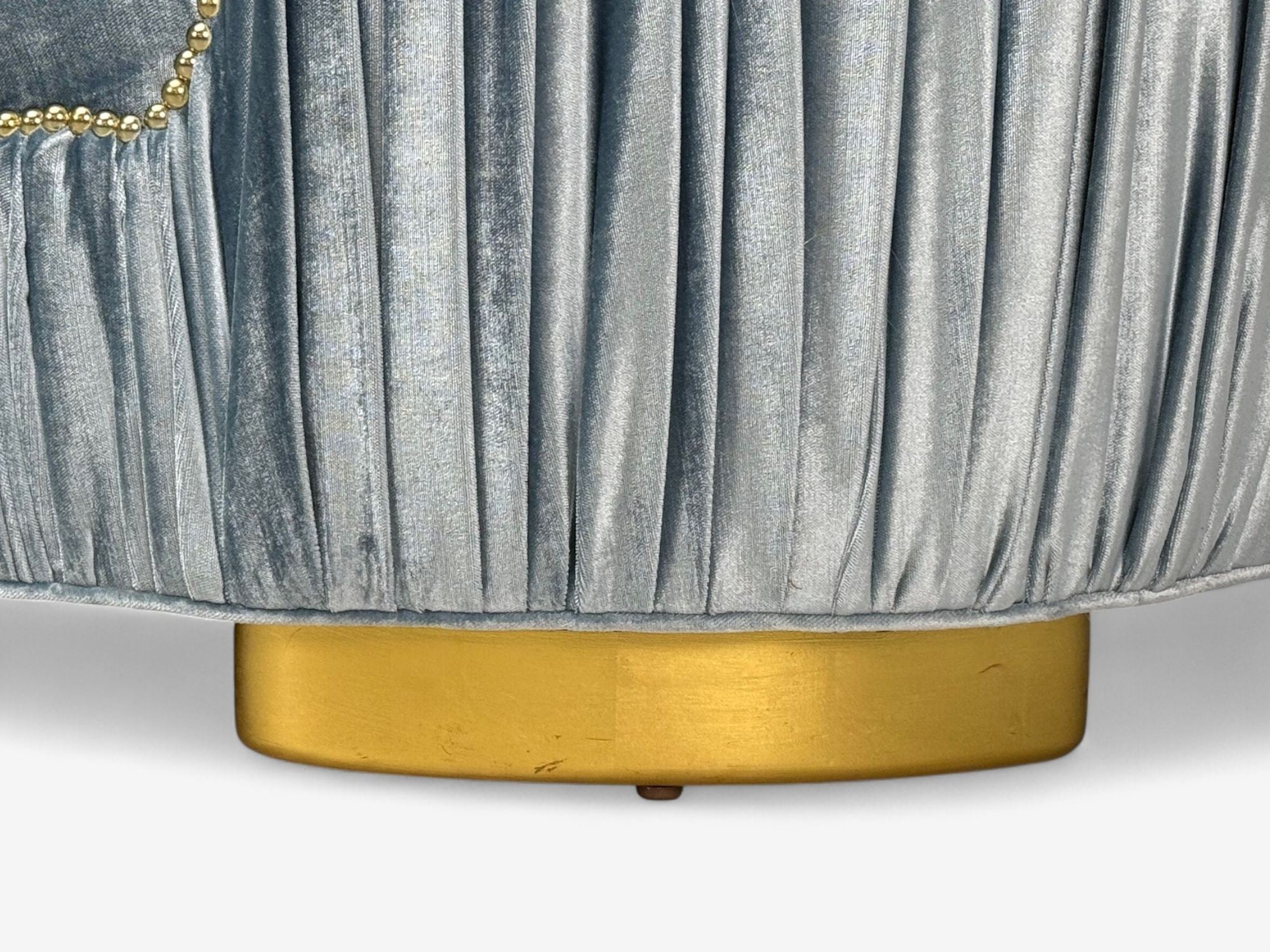 Emma Curved Sofas by Haute House for Neiman Marcus, Baby Blue Velvet