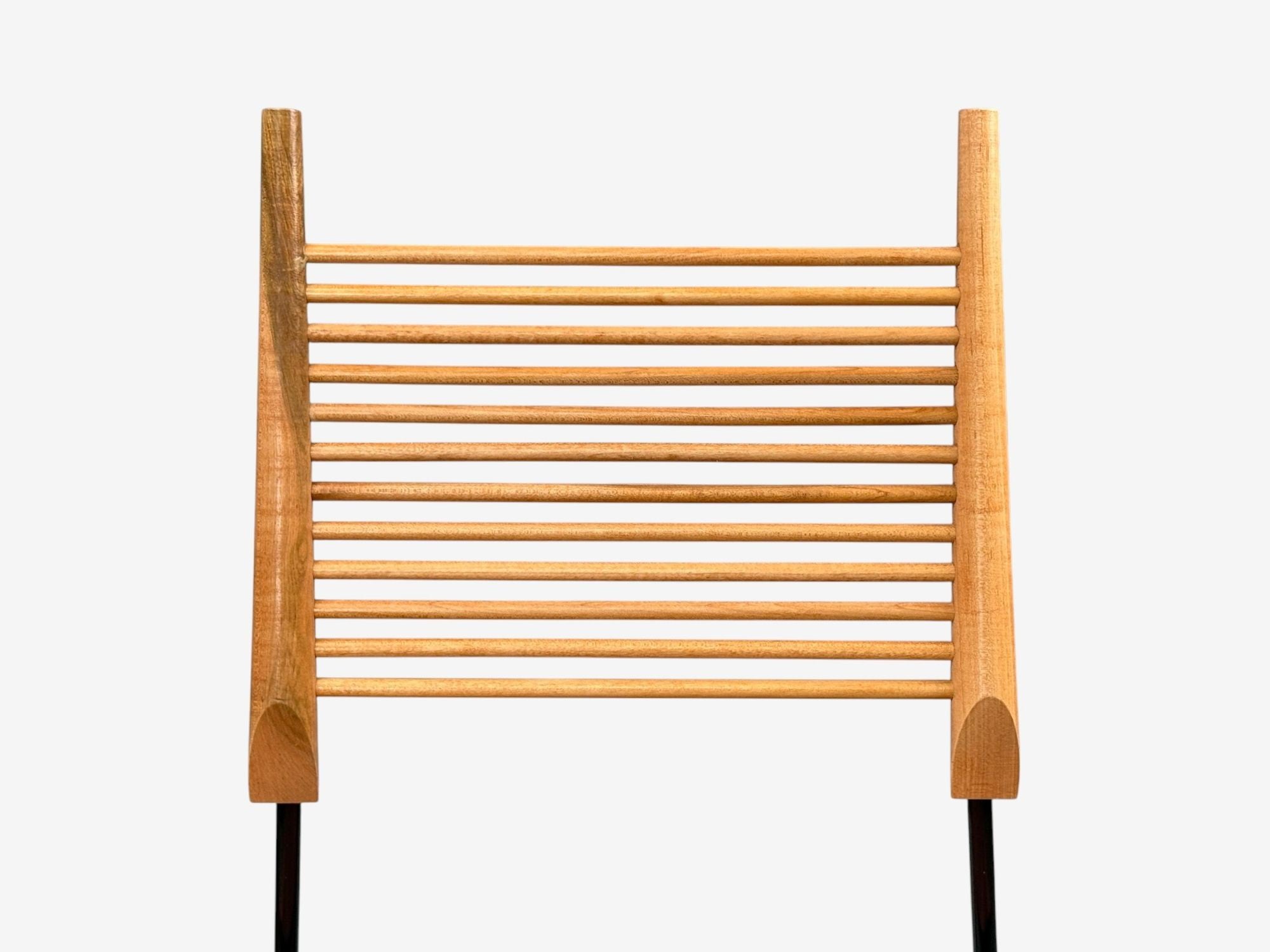 Paul McCobb, Maple, Lacquered Iron, Shovel Dining Chairs, USA, 1950s