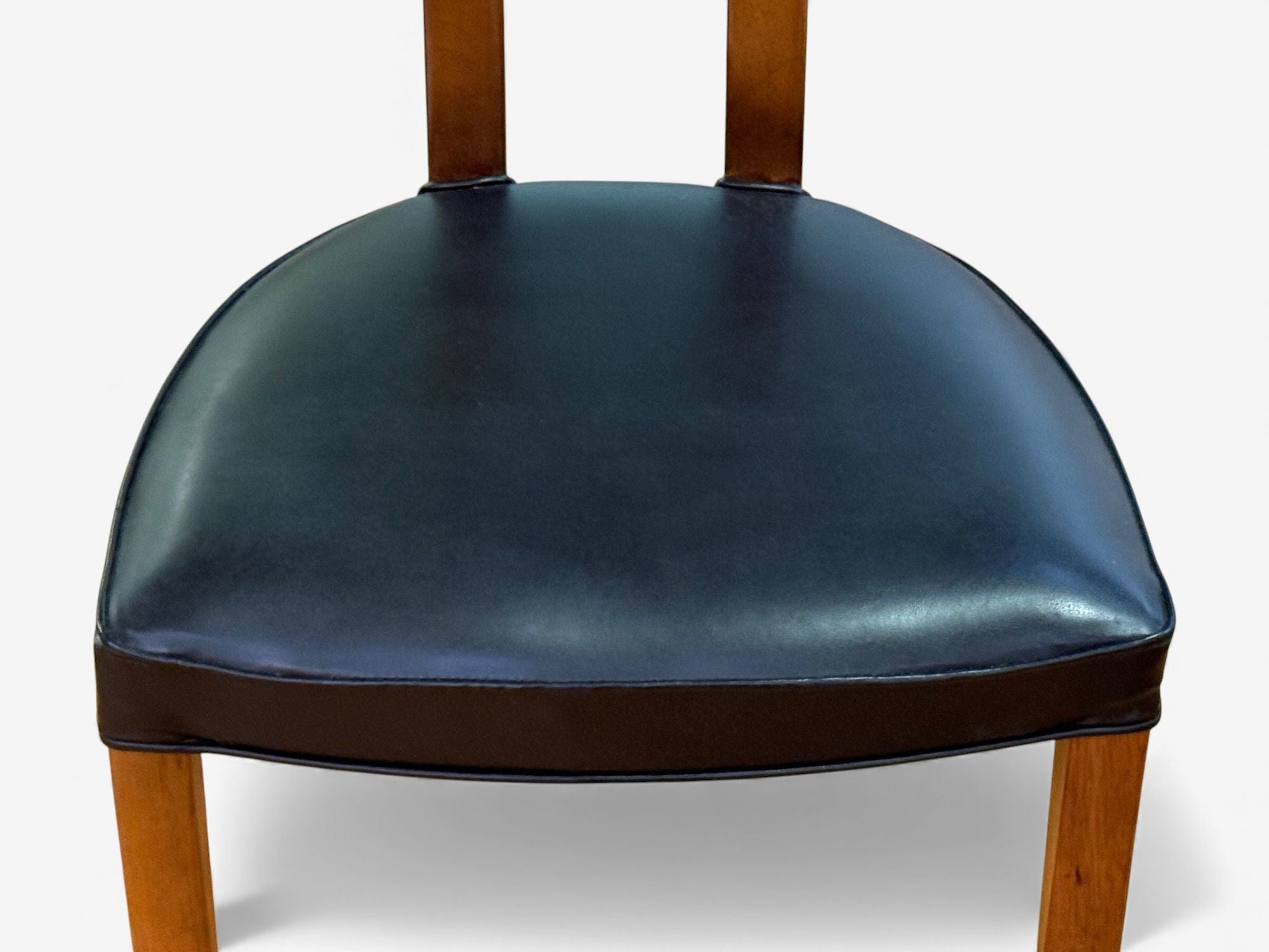 Ole Wanscher, Teak, Leatherette, T-Back Occasional Chairs, Denmark, 1960s