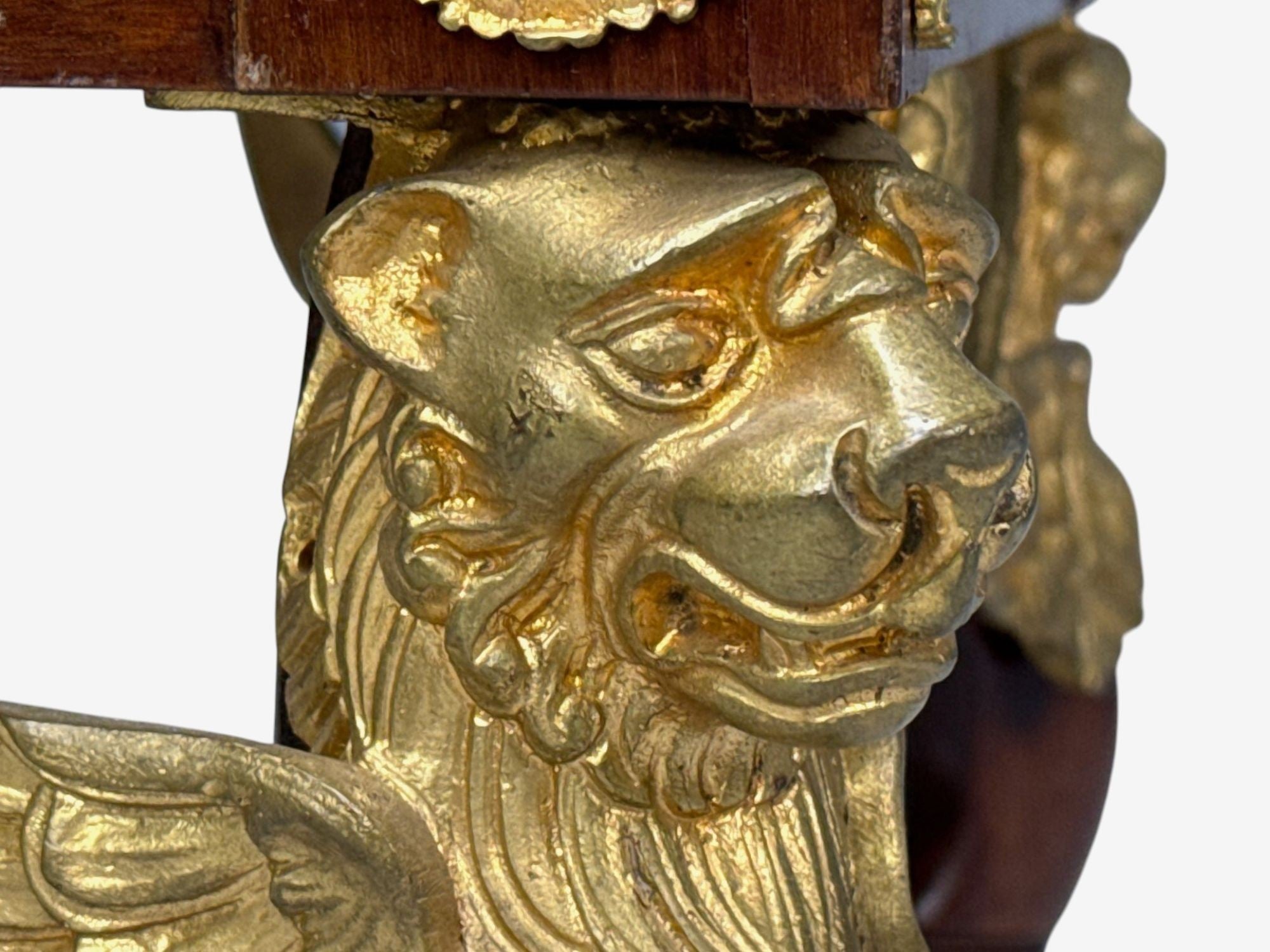 French Empire Revival, Bronze, Mahogany, Fabric, Footstool, France, 19th c.