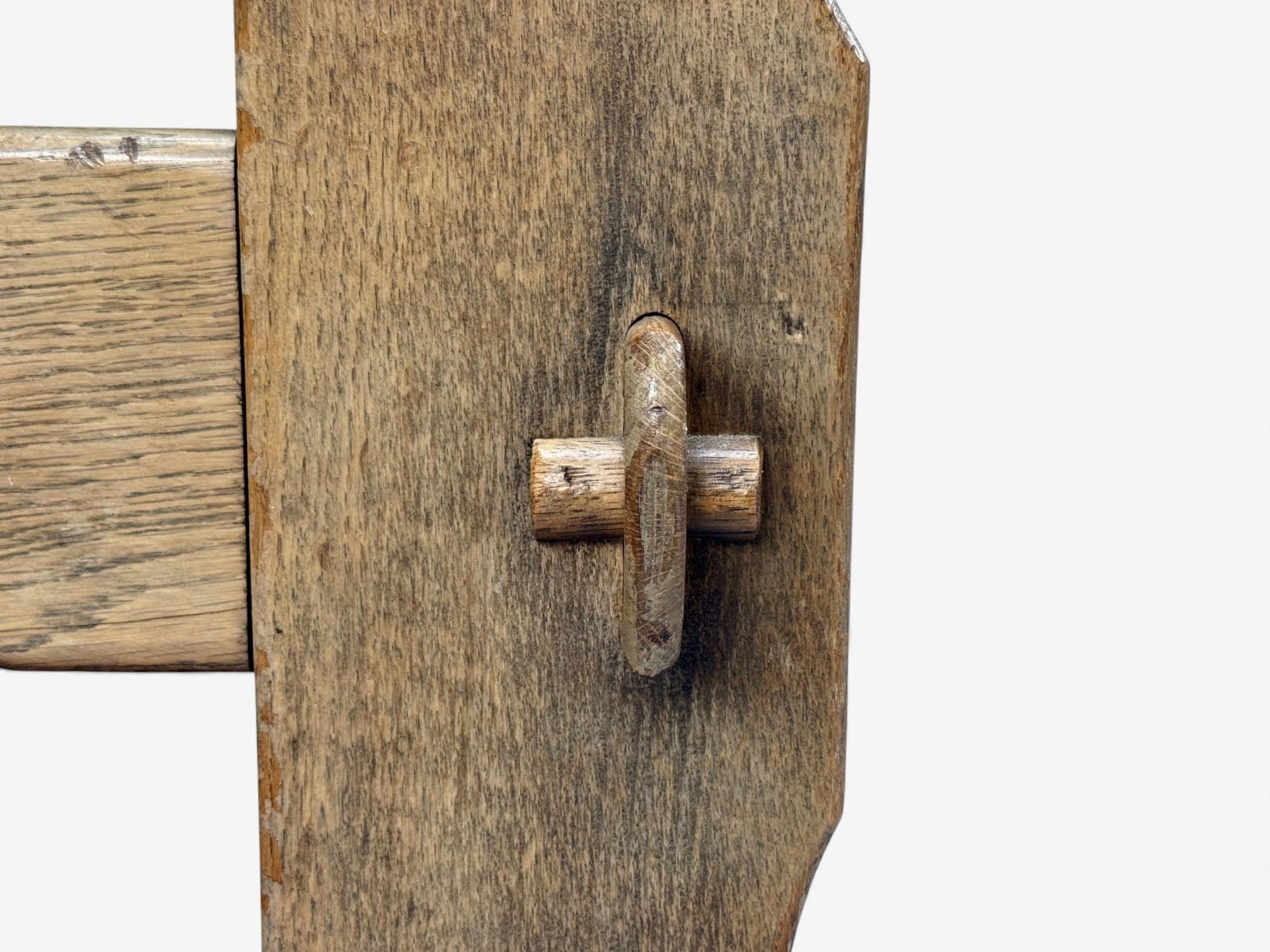 Danish Modern, Oak, Green Nubuck, Brutalist Lounge Chair, Denmark, 1960s