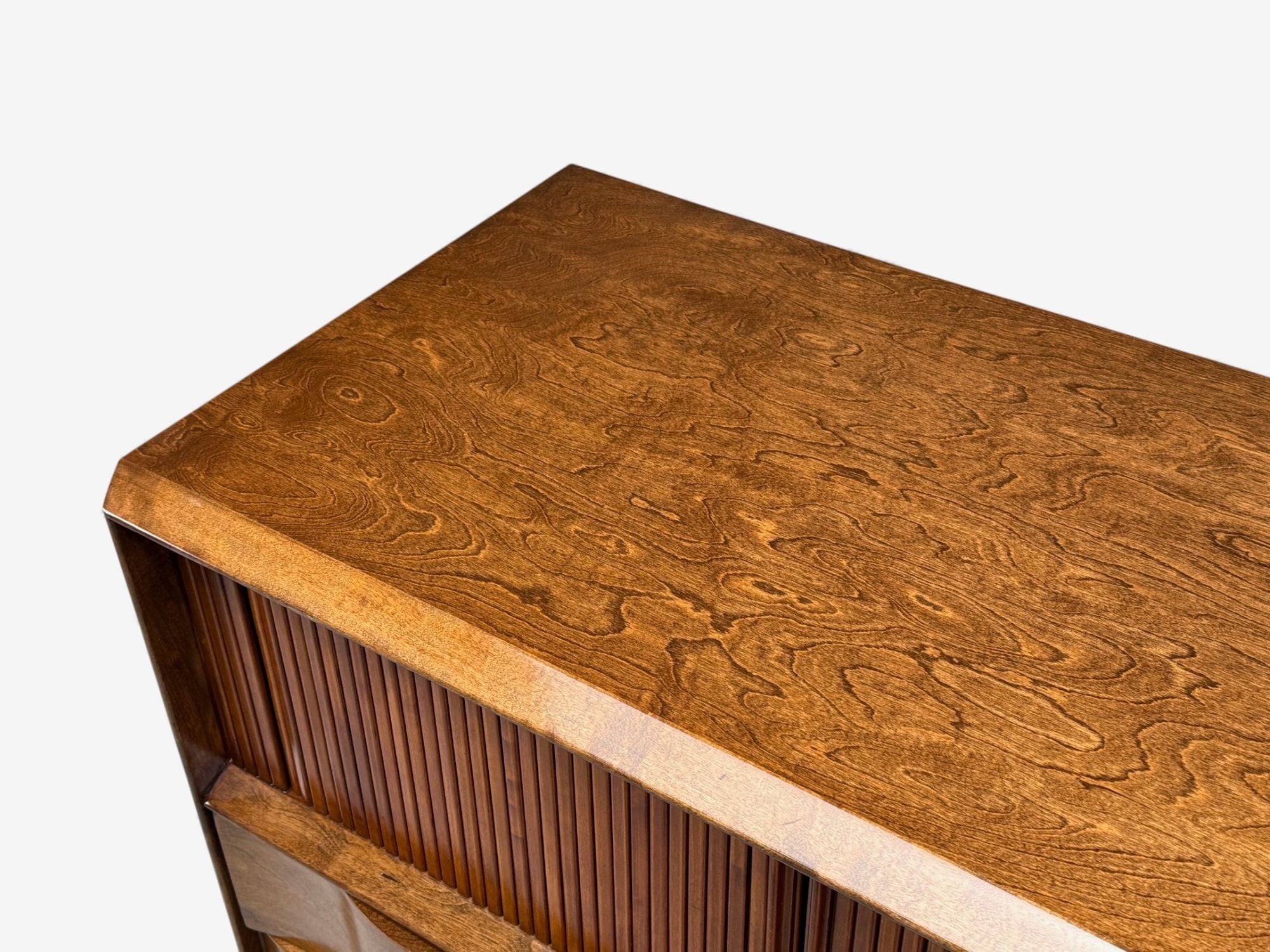 Edmund J Spence, Swedish Modern, Maple, Wave Highboy, Sweden, 1950s