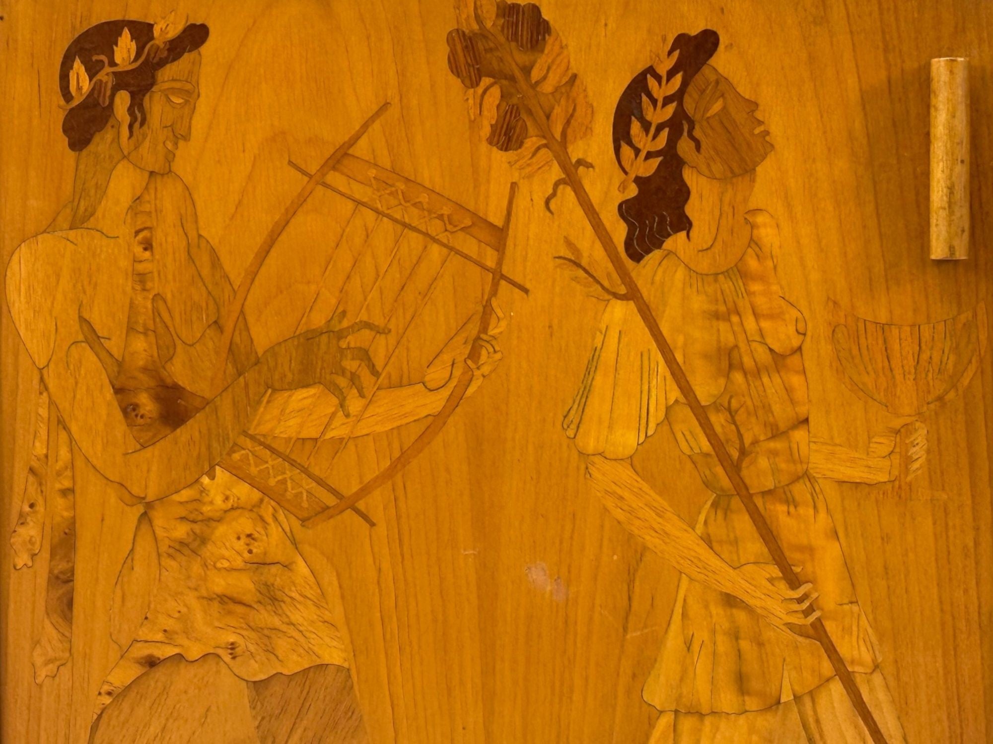 Erik Mattsson, Art Deco, Marquetry, Glass, Rare Bar Cart, Sweden c. 1939