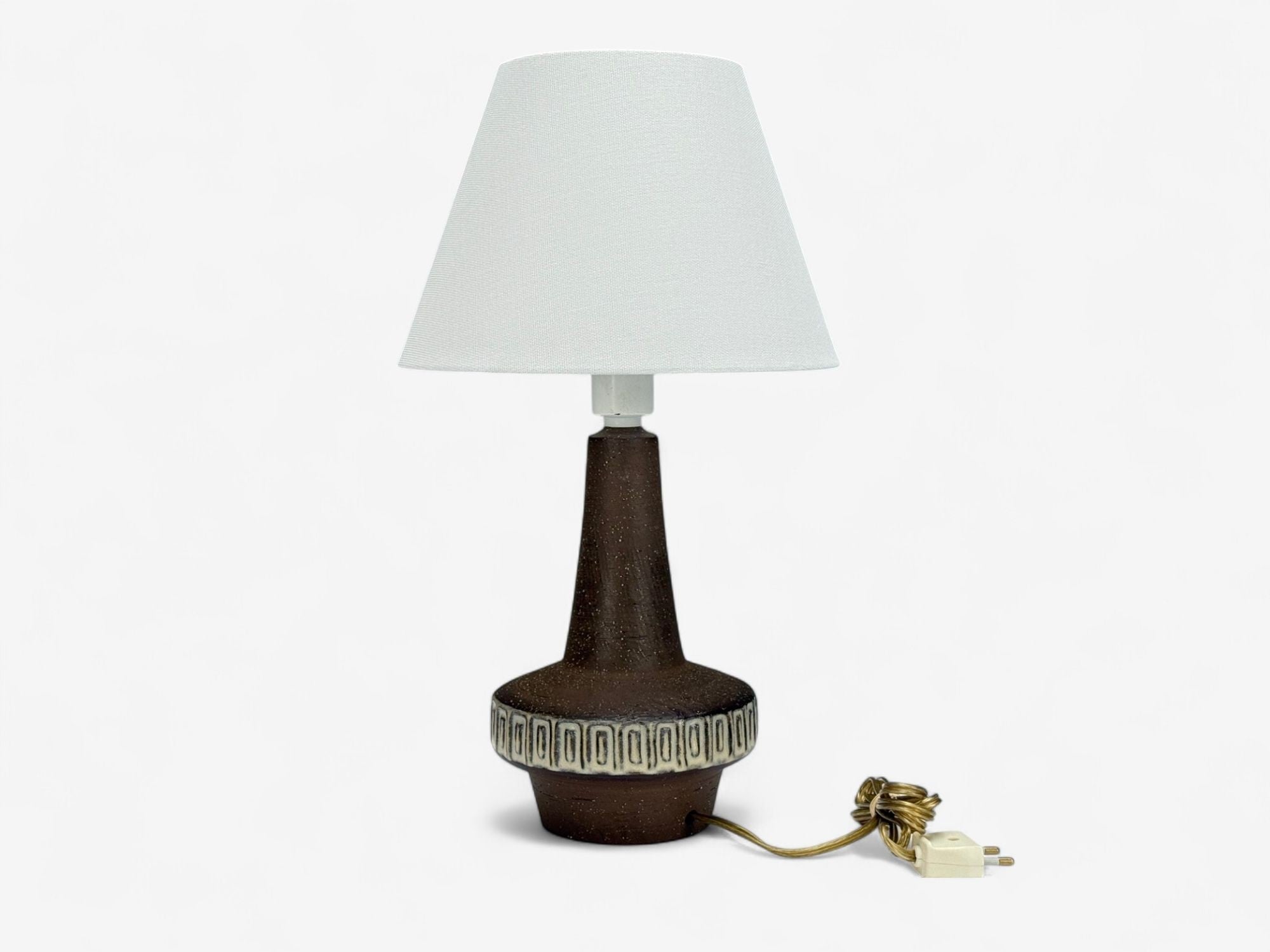 Michael Andersen & Søn, Brown Stoneware, Table Lamp, Denmark, 1960s
