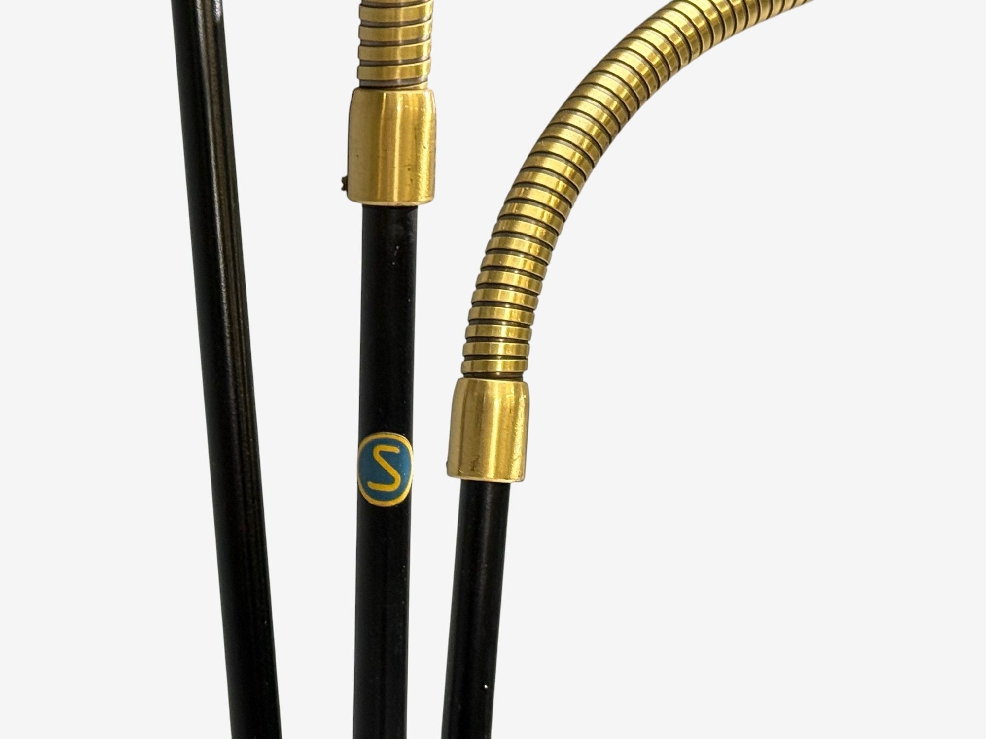 Swedish Modern, Adjustable Floor Lamp, Teak, Lacquered Metal, Sweden, 1960s