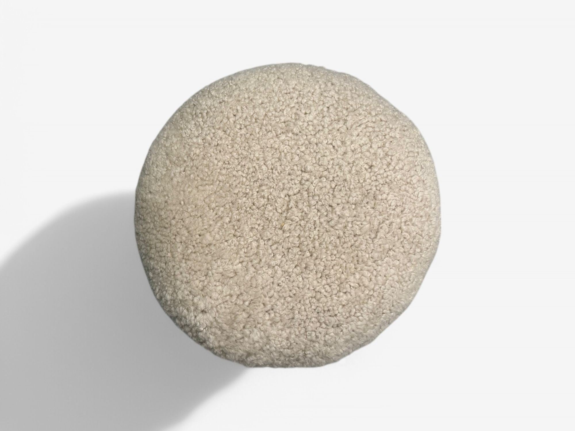 Contemporary, Danish Modern, Sheepskin Stools, Beige Sheepskin, Maple, 21st C.