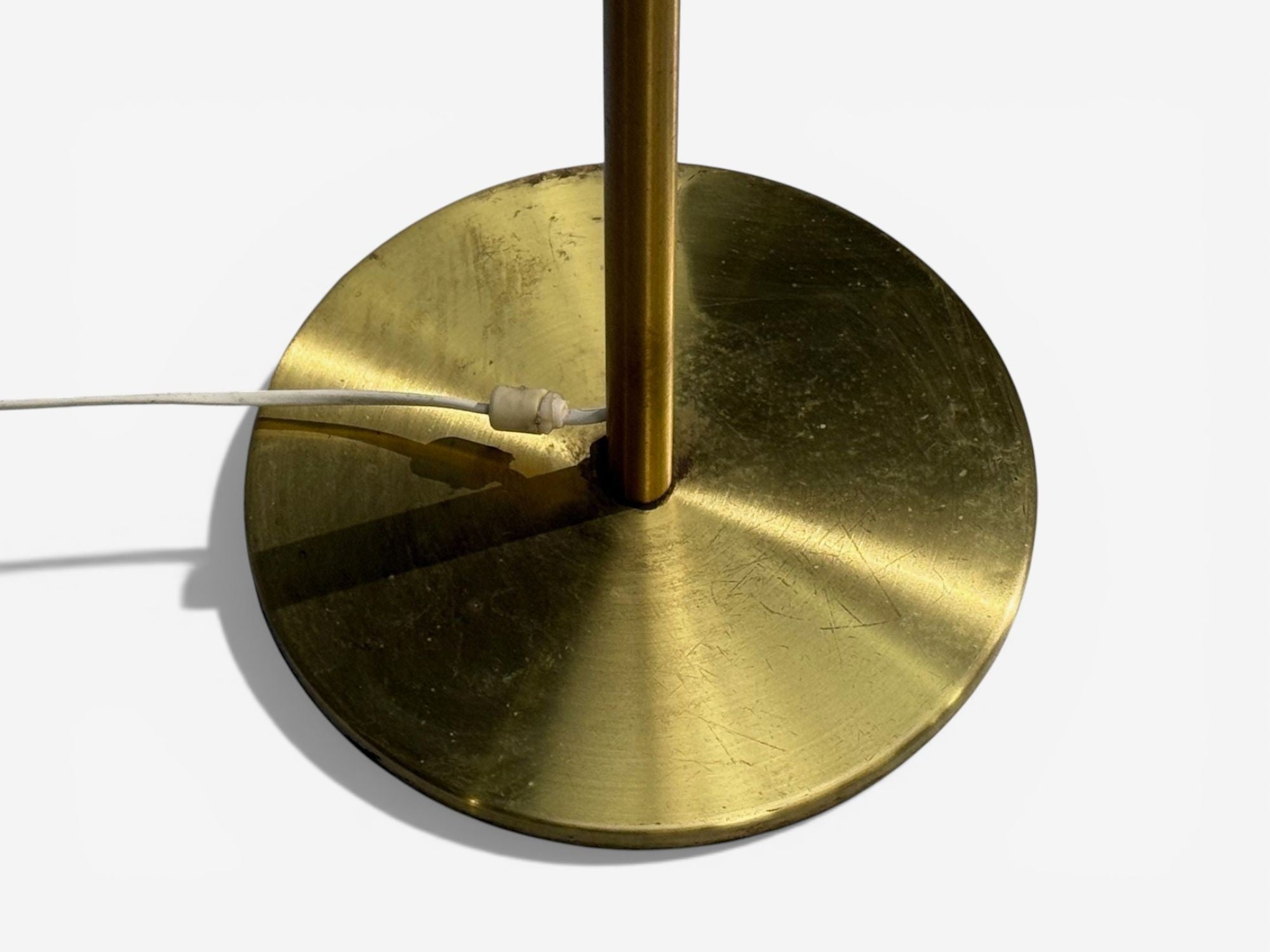 Luxus Vittsjö, Floor Lamps, Patinated Brass, Sweden, 1960s