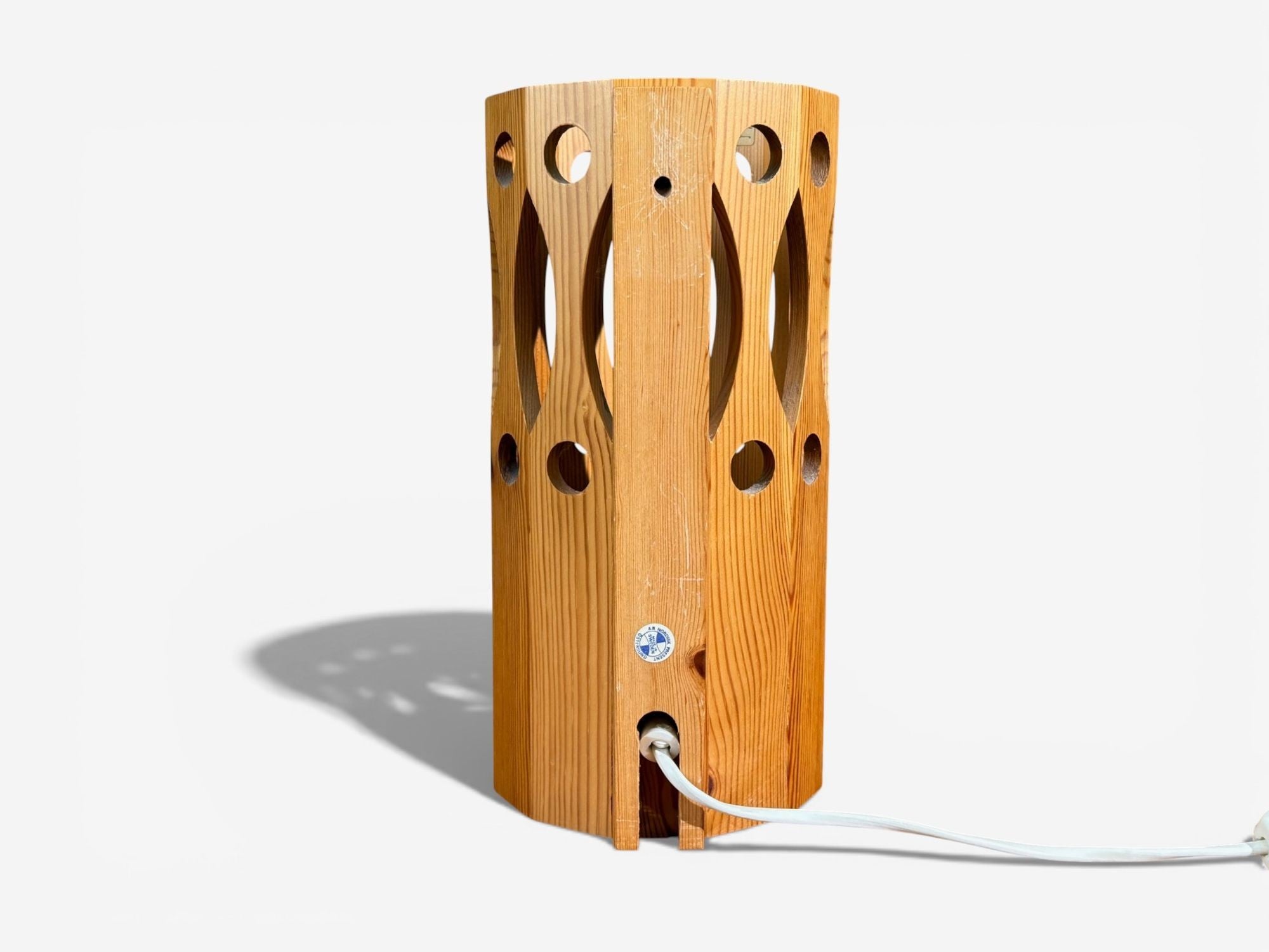 L.O. Nilsson, Swedish Modern, Table Lamp, Pine, Sweden, 1930s