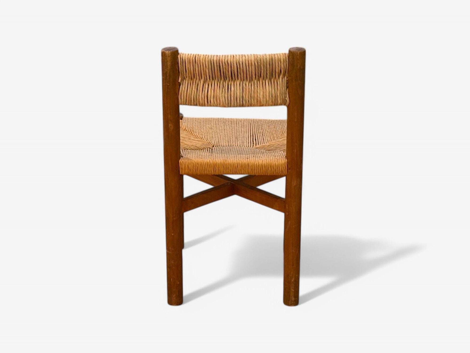 Charlotte Perriand, French Mid-Century, Early Straw-Back Meribel Chairs c. 1946
