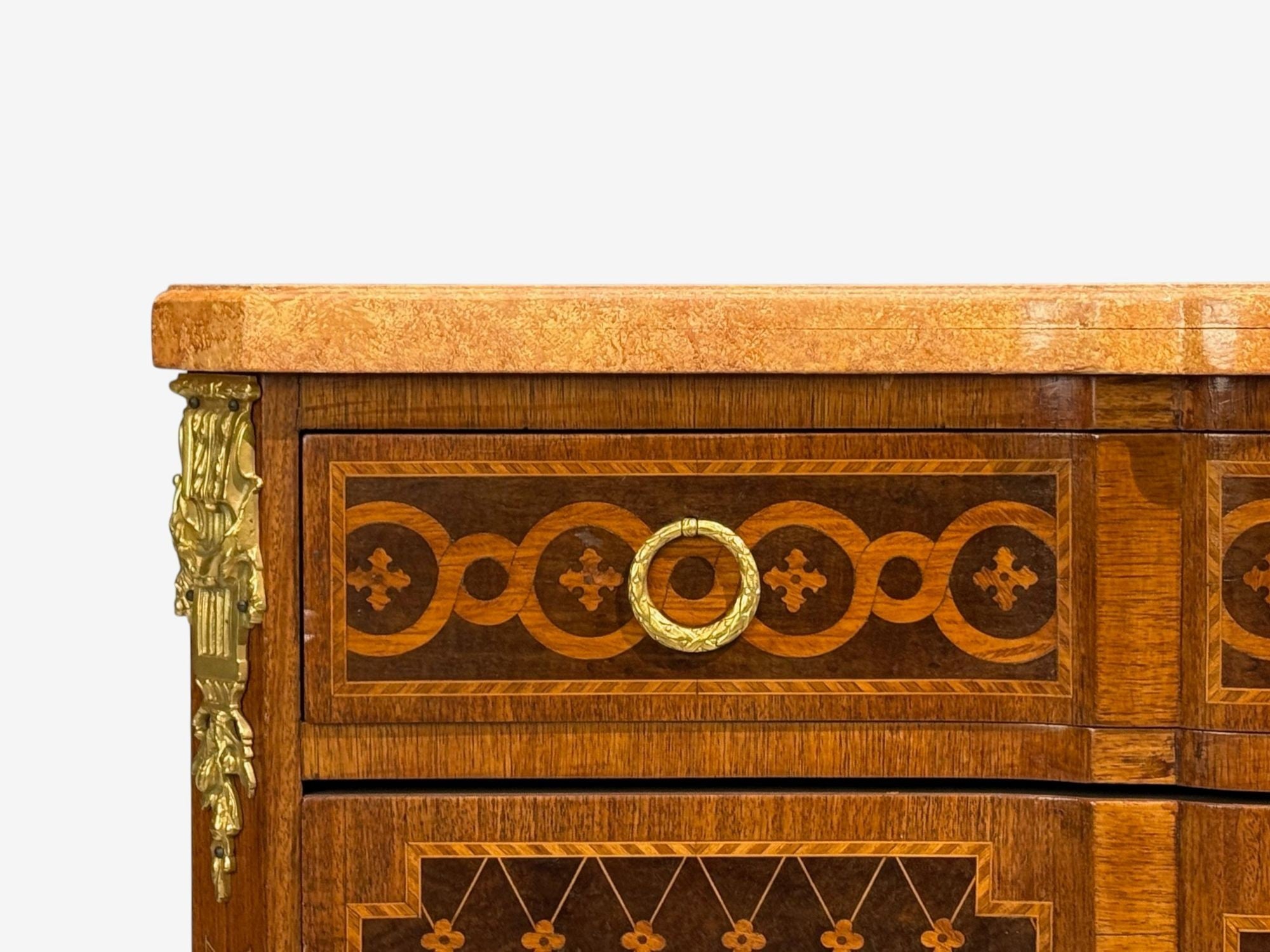 Louis XVI, Commode, Bronze, Parquetry, Faux Marble, France, 20th c.