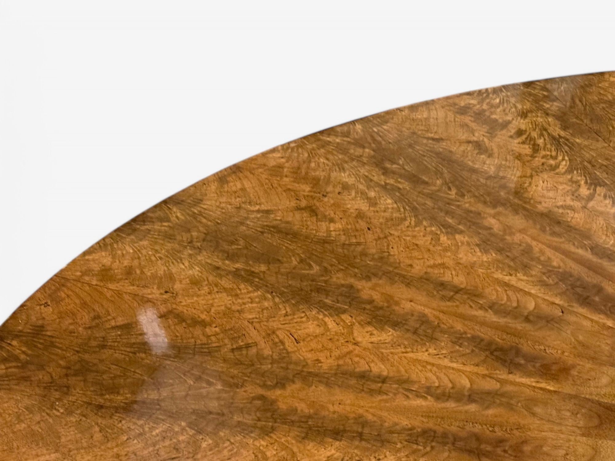 Art Deco Style, Sunburst Mahogany, Lacquer, Dining Table, Center Table, 20th C.