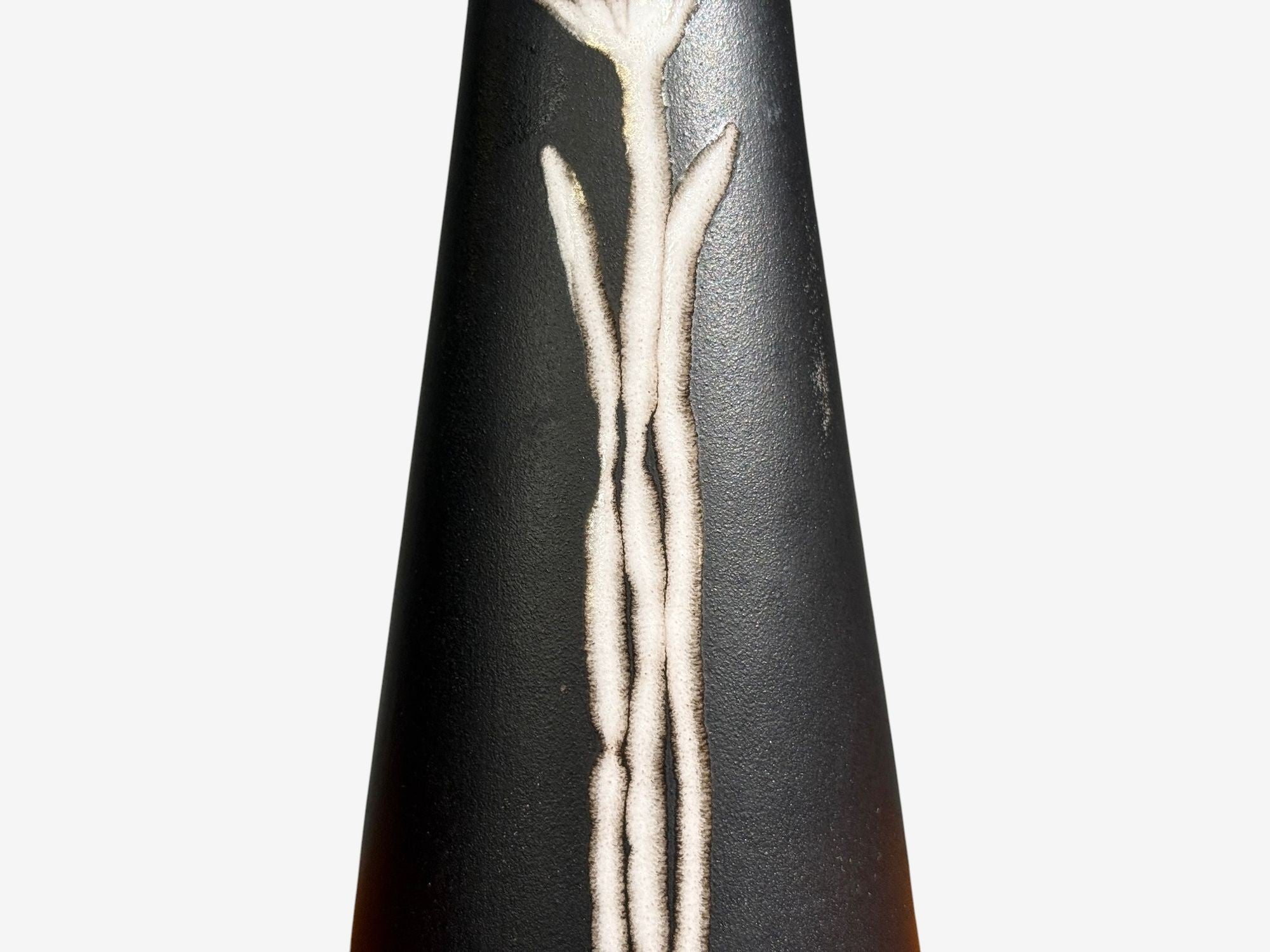 Søholm Stentoj, Table Lamp, Black Stoneware, Denmark, 1950s