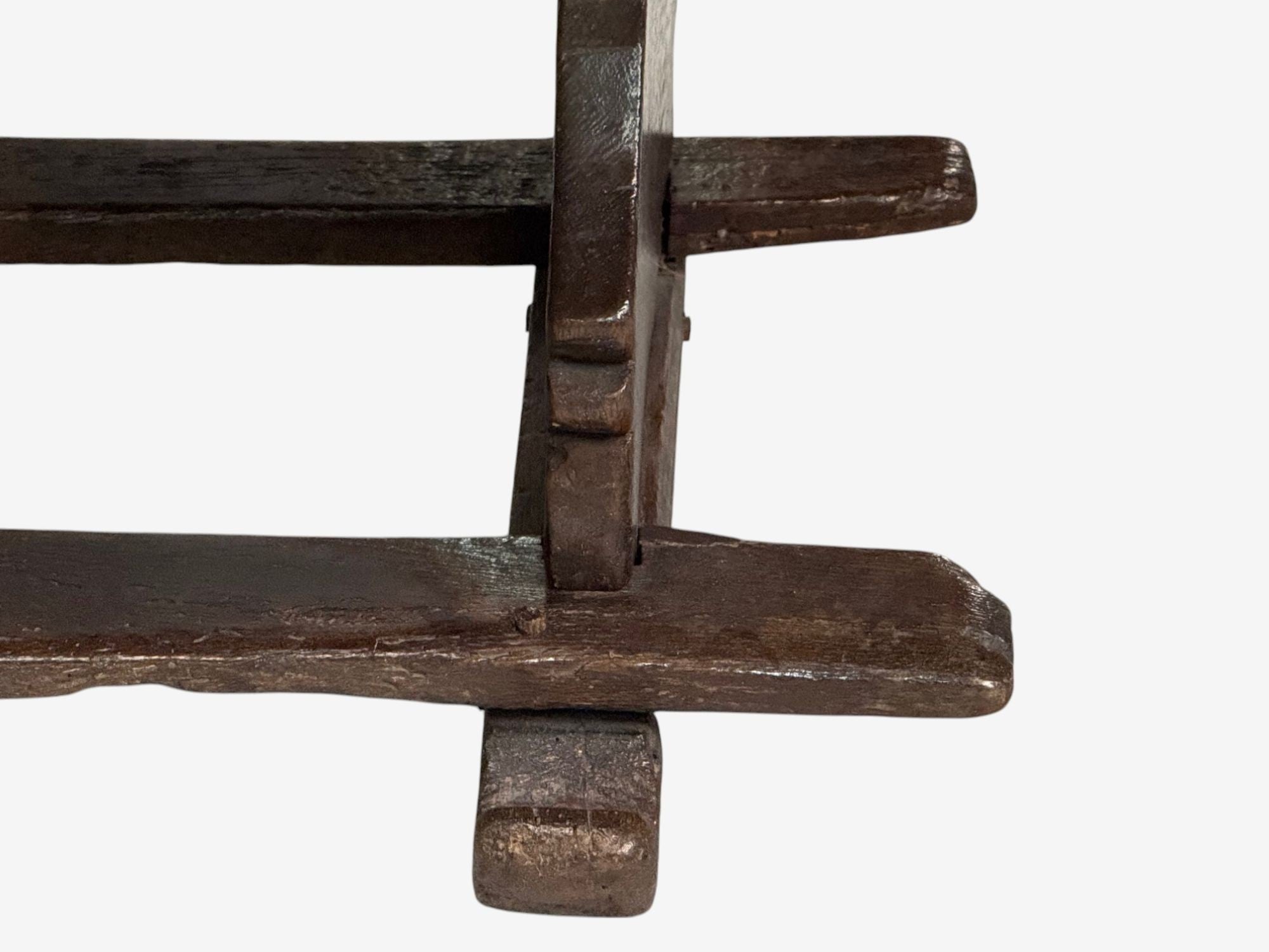 Flemish, Oak, Rustic Side or Console Table, Belgium, 17th C.