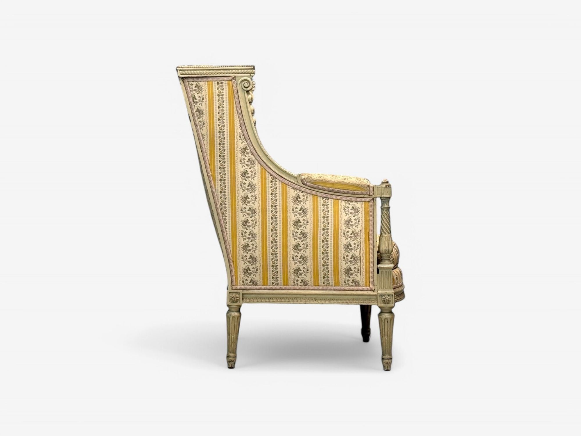 Maison Jansen attr, Louis XVI Style, Painted Wood, Lounge Chairs, France, 1920s