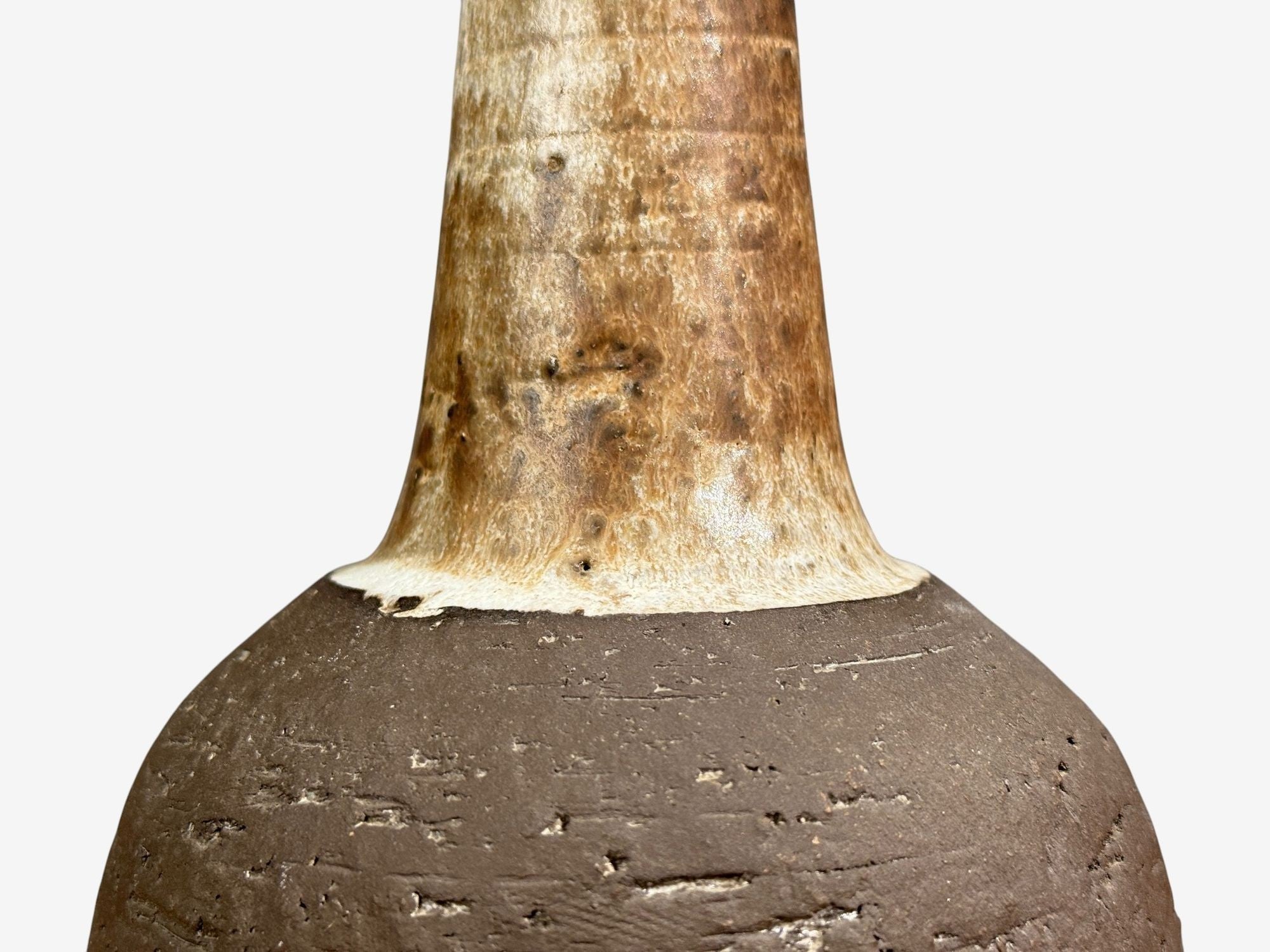 Fridtjof Sejersen, Table Lamp, Brown Ceramic, Denmark, 1960s
