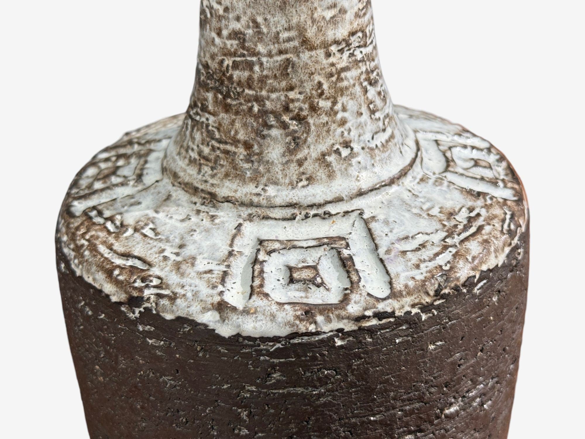 Fridtjof Sejersen, Table Lamp, Brown Ceramic, Denmark, 1960s
