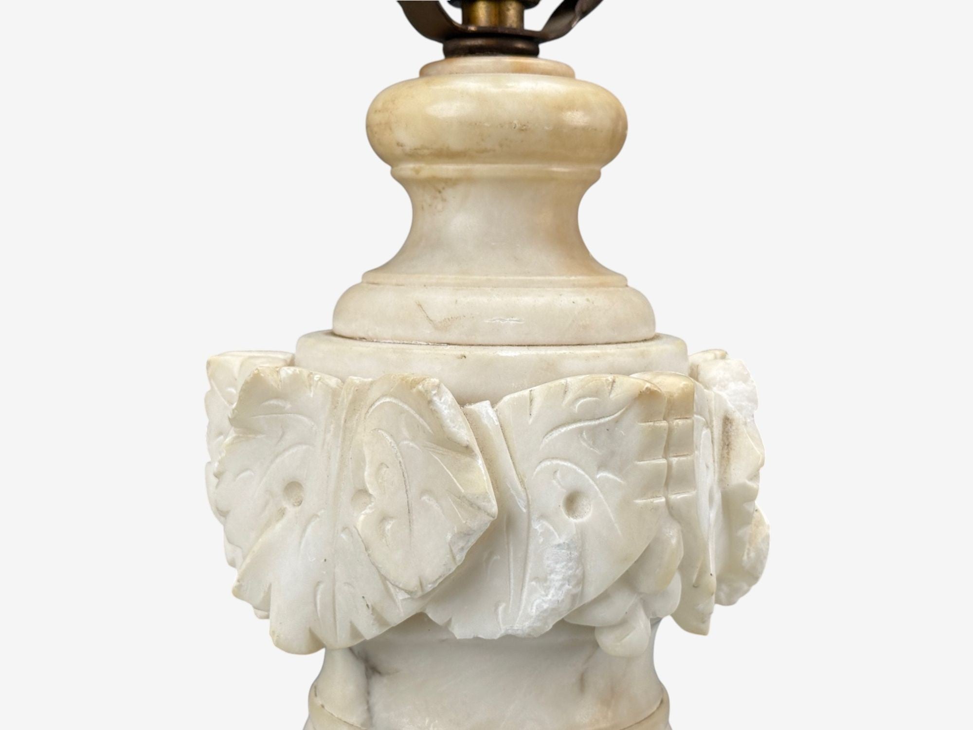 Italian Neoclassical, Marble, Alabaster, Brass, Table Lamps, Italy, 1940s