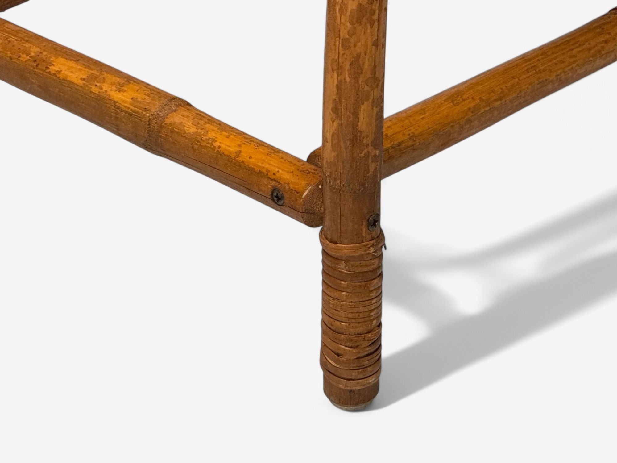 American Mid-Century Modern, Bamboo, Rattan, Cane, End Tables, USA, 1950s