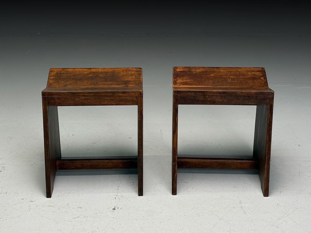Pierre Jeanneret, French Mid-Century Modern, Sewing Stools, Chandigarh, 1960s