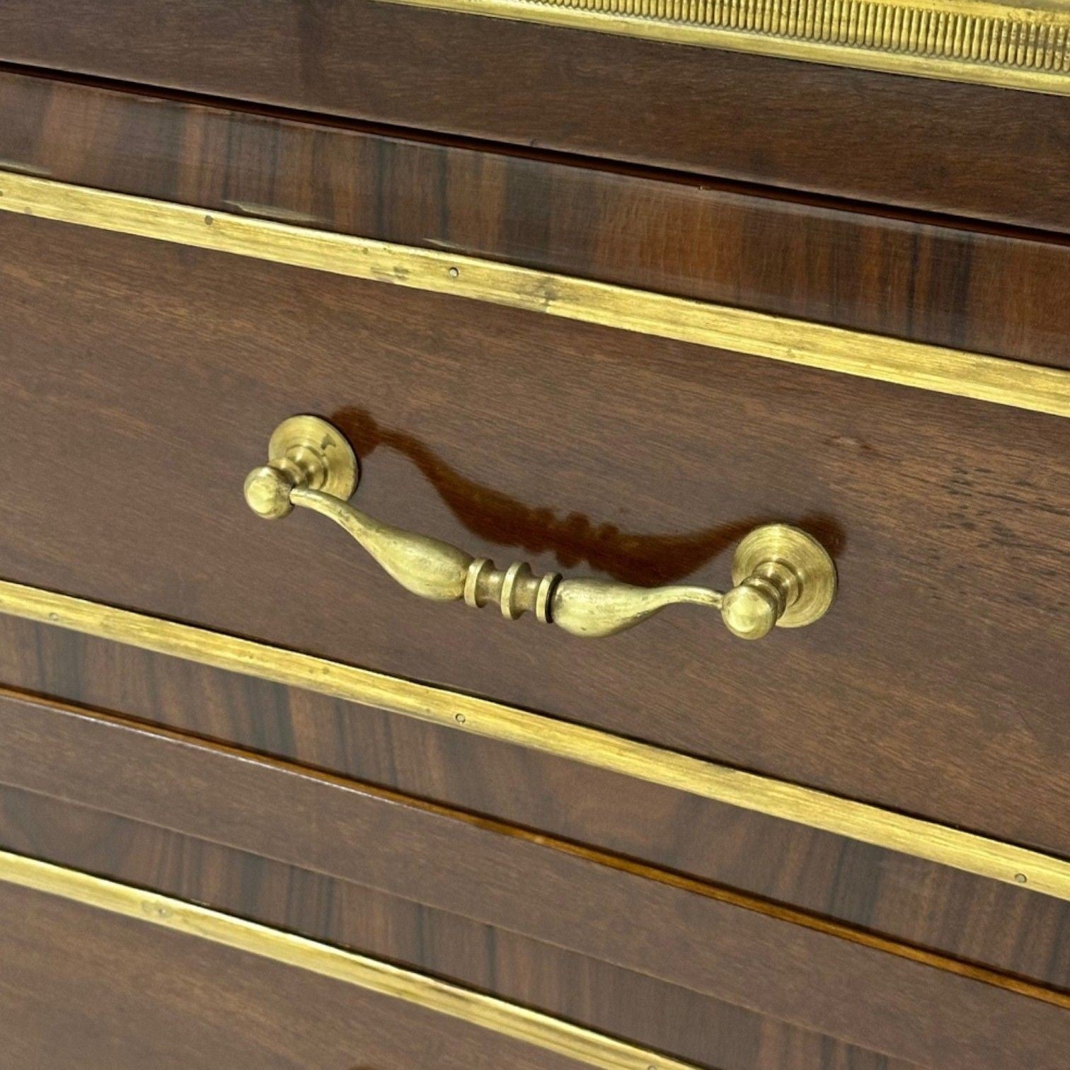 Maison Jansen Style, Russian Neoclassical, Large Commode, Mahogany, Bronze