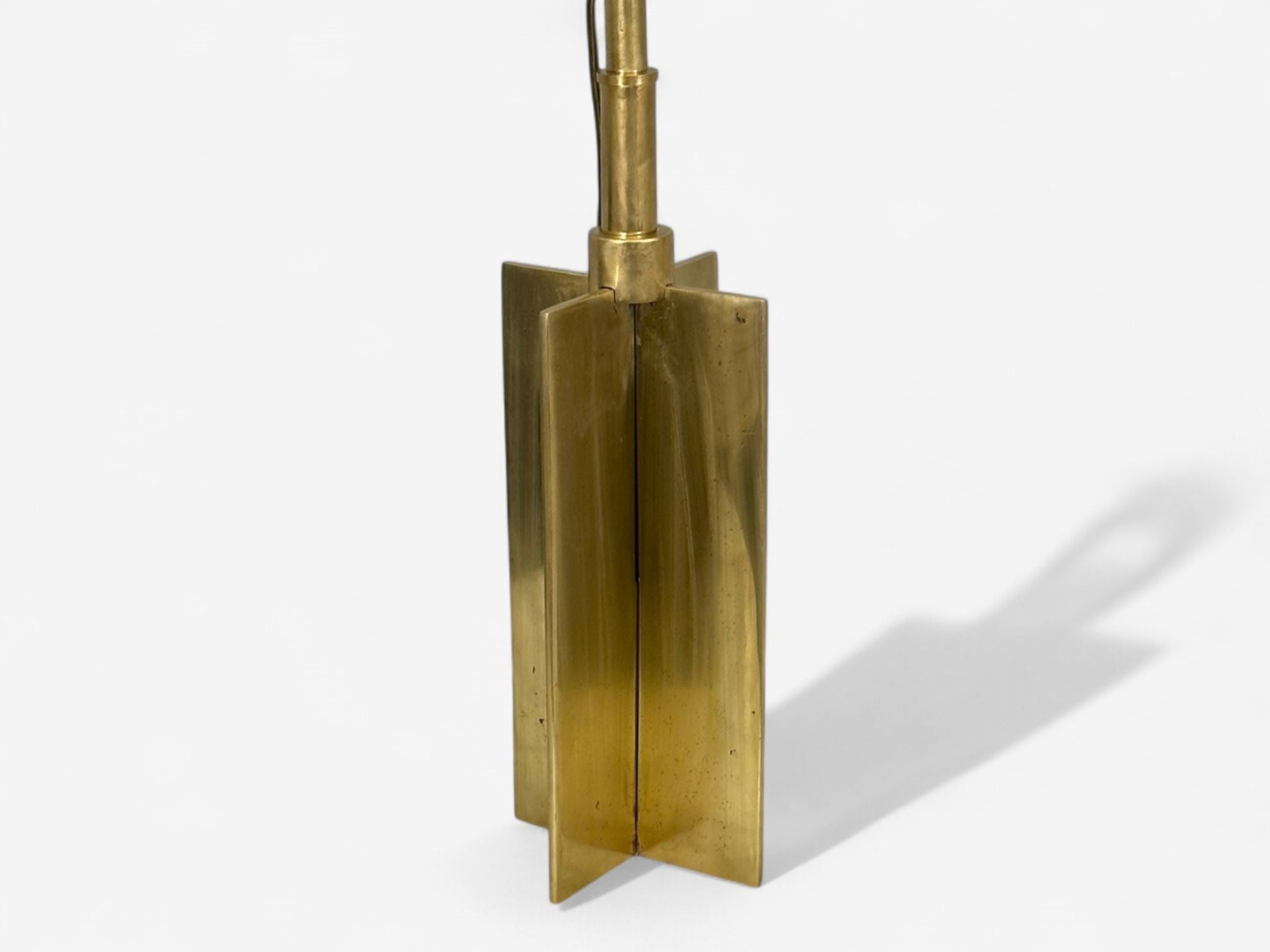 Jean Michel Frank Style, Mid-Century Modern, Bronze, Table Lamps, 1970s