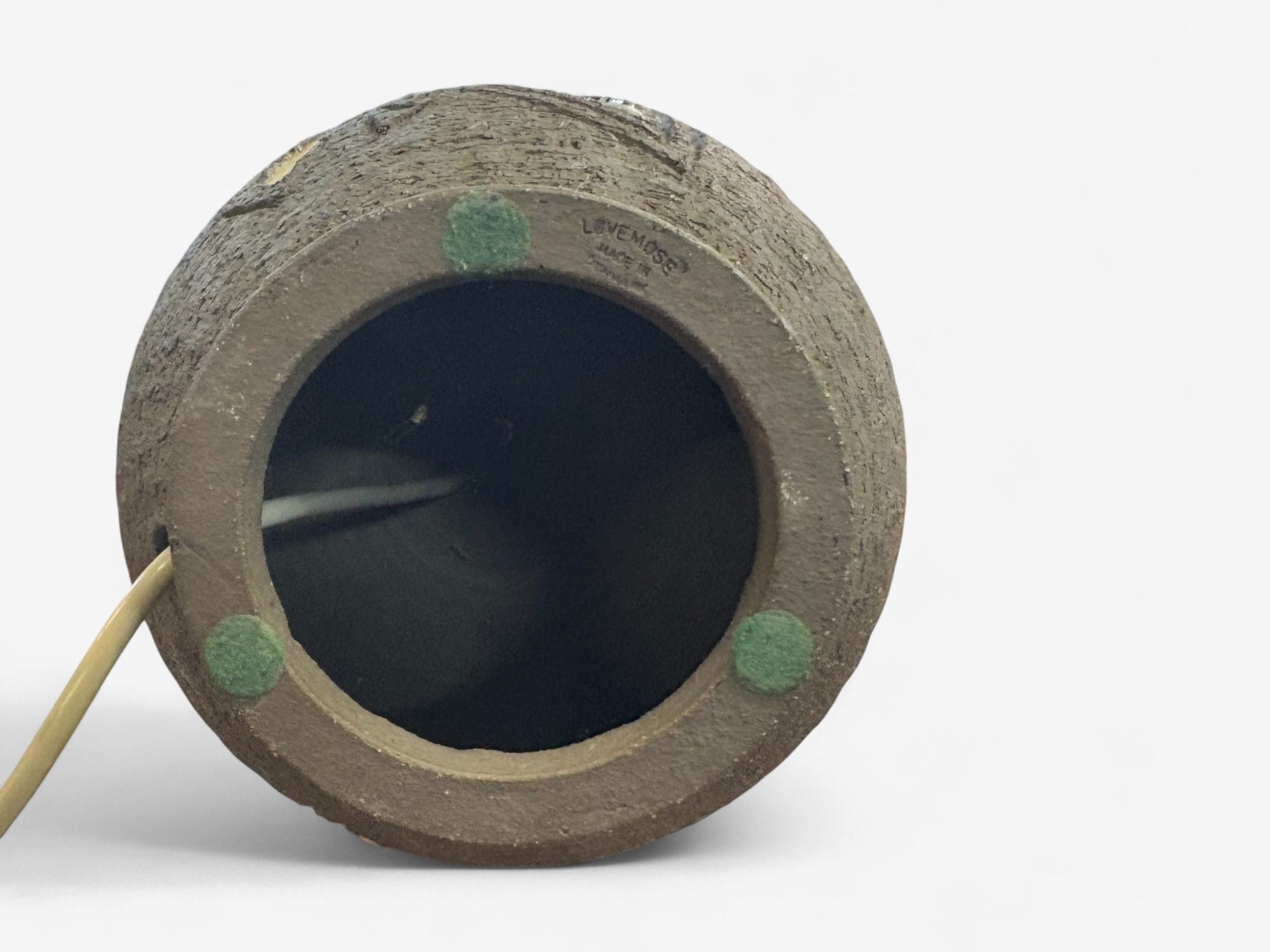 Løvemose Keramik, Brown Stoneware, Table Lamp, Denmark, 1960s