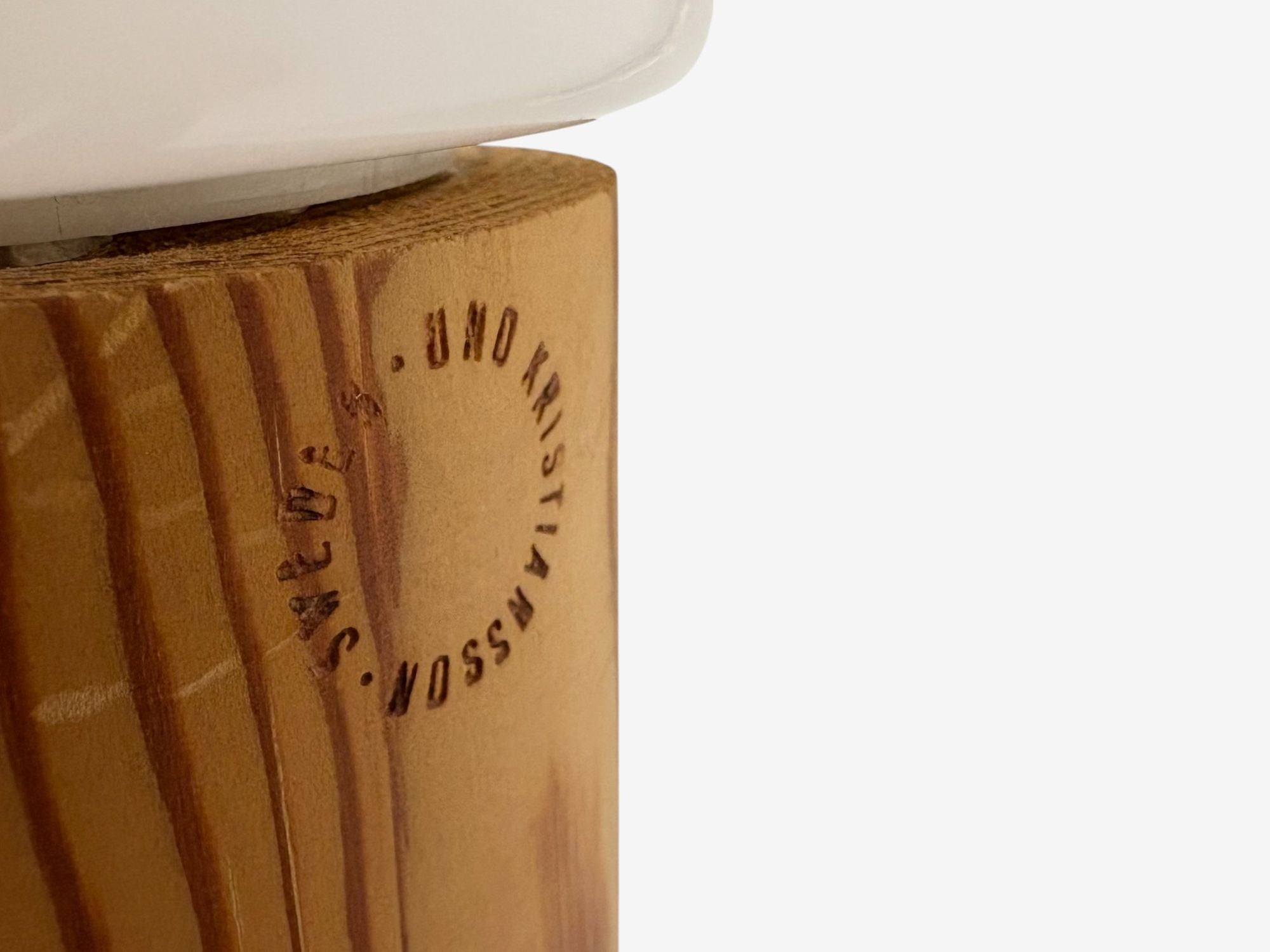 Uno Kristiansson, Swedish Modern, Pine, Fabric, Wall Sconce, Sweden, 1970s