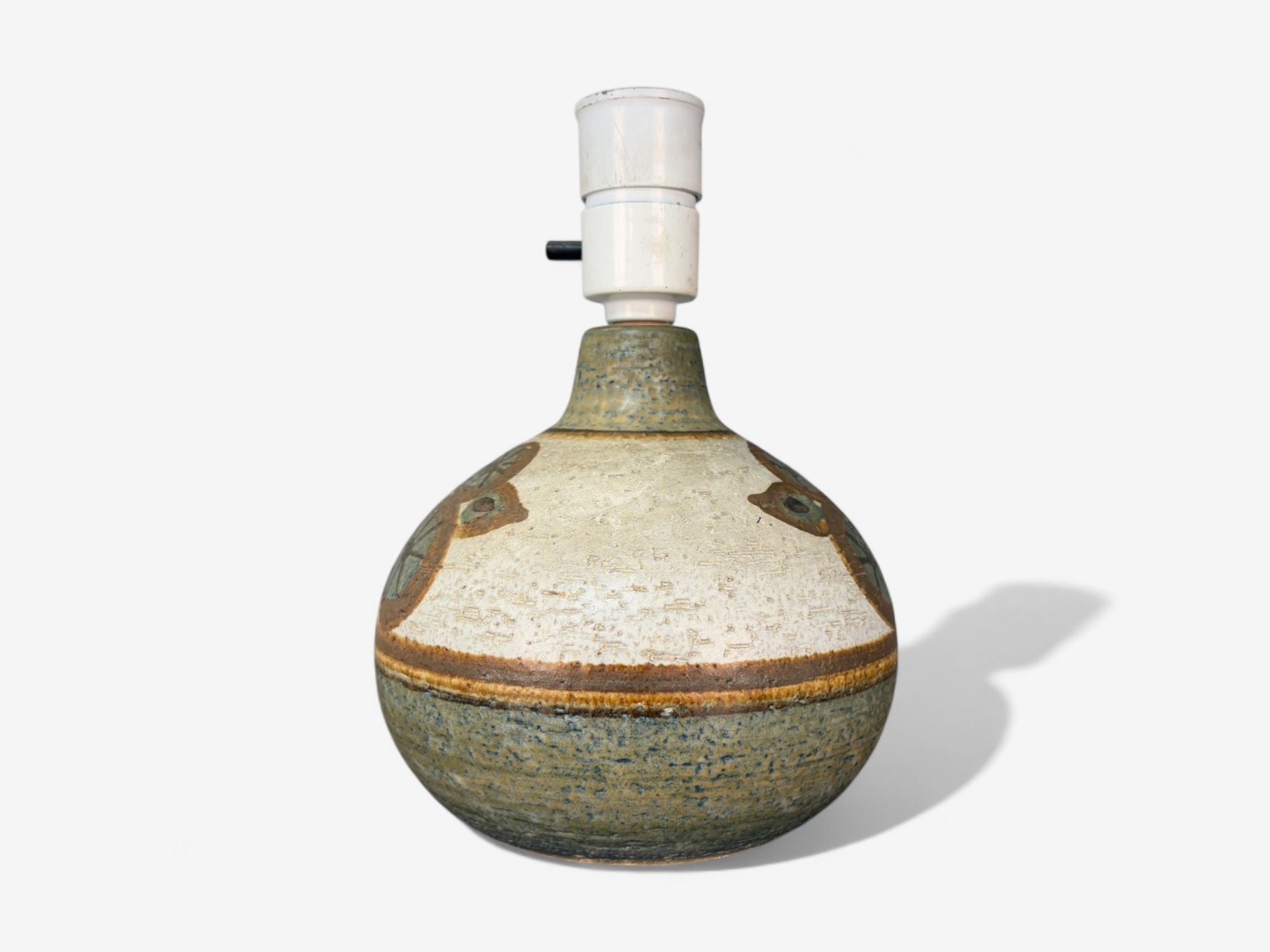 Søholm Keramik, Danish Modern, Beige Stoneware, Table Lamp, Denmark, 1960s