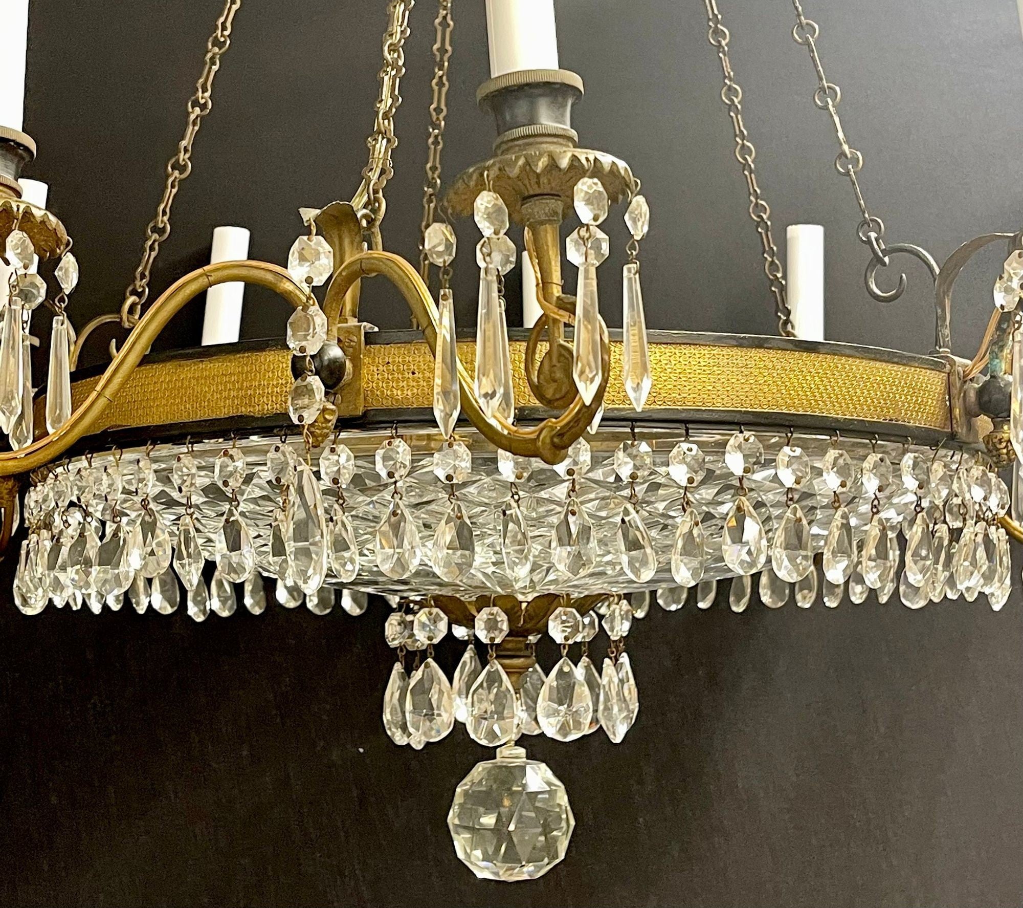 Neoclassical, Dore Bronze, Crystal, Ten Arm Chandelier, Europe, 19th C.