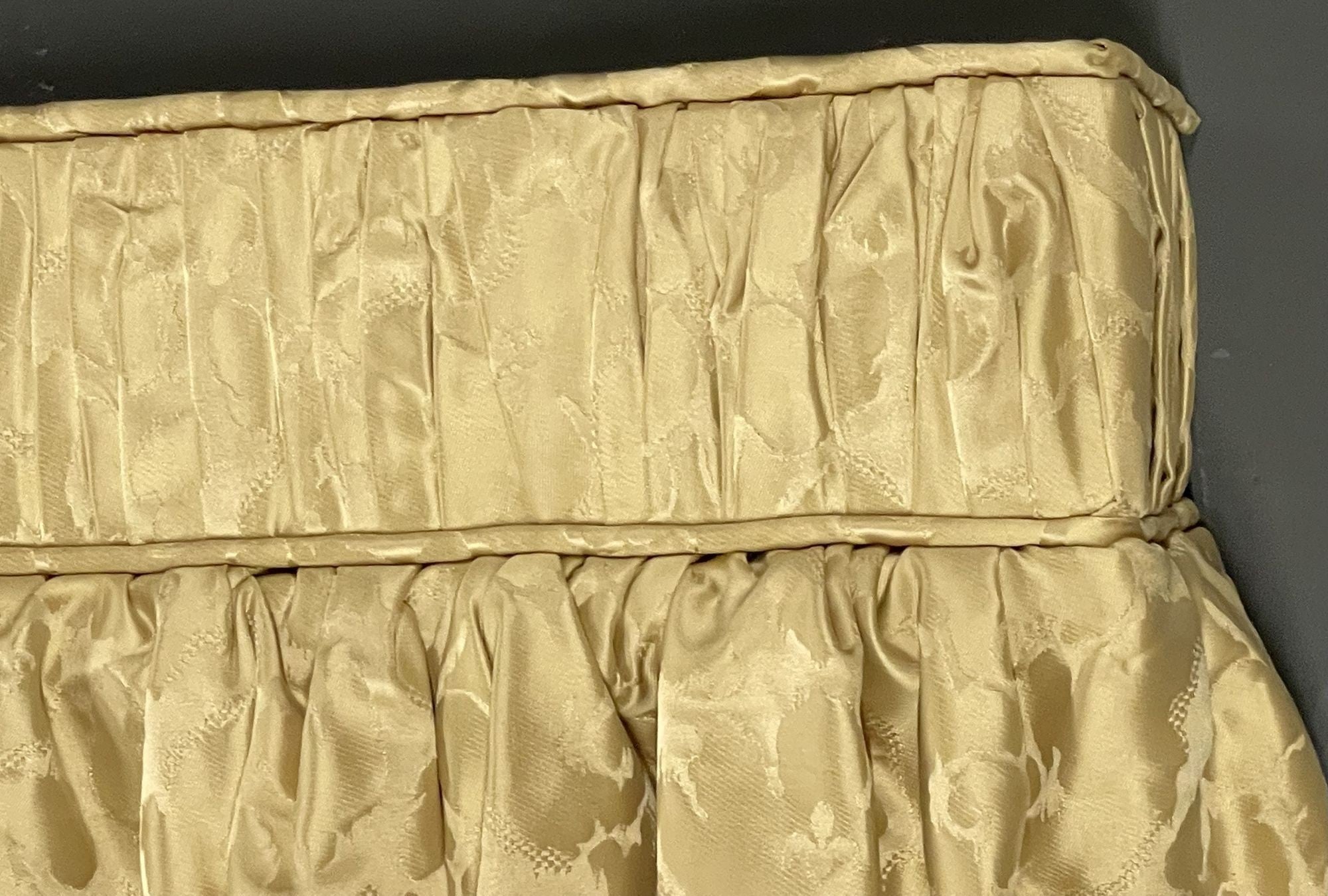 Single Cream Curtain on Valance, Window Treatment, Drapery