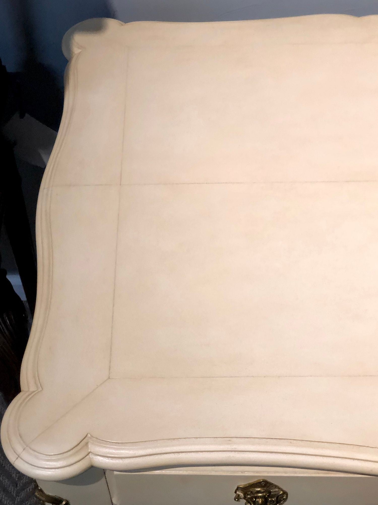 Hollywood Regency Style Parchment Desk Louis XV Style