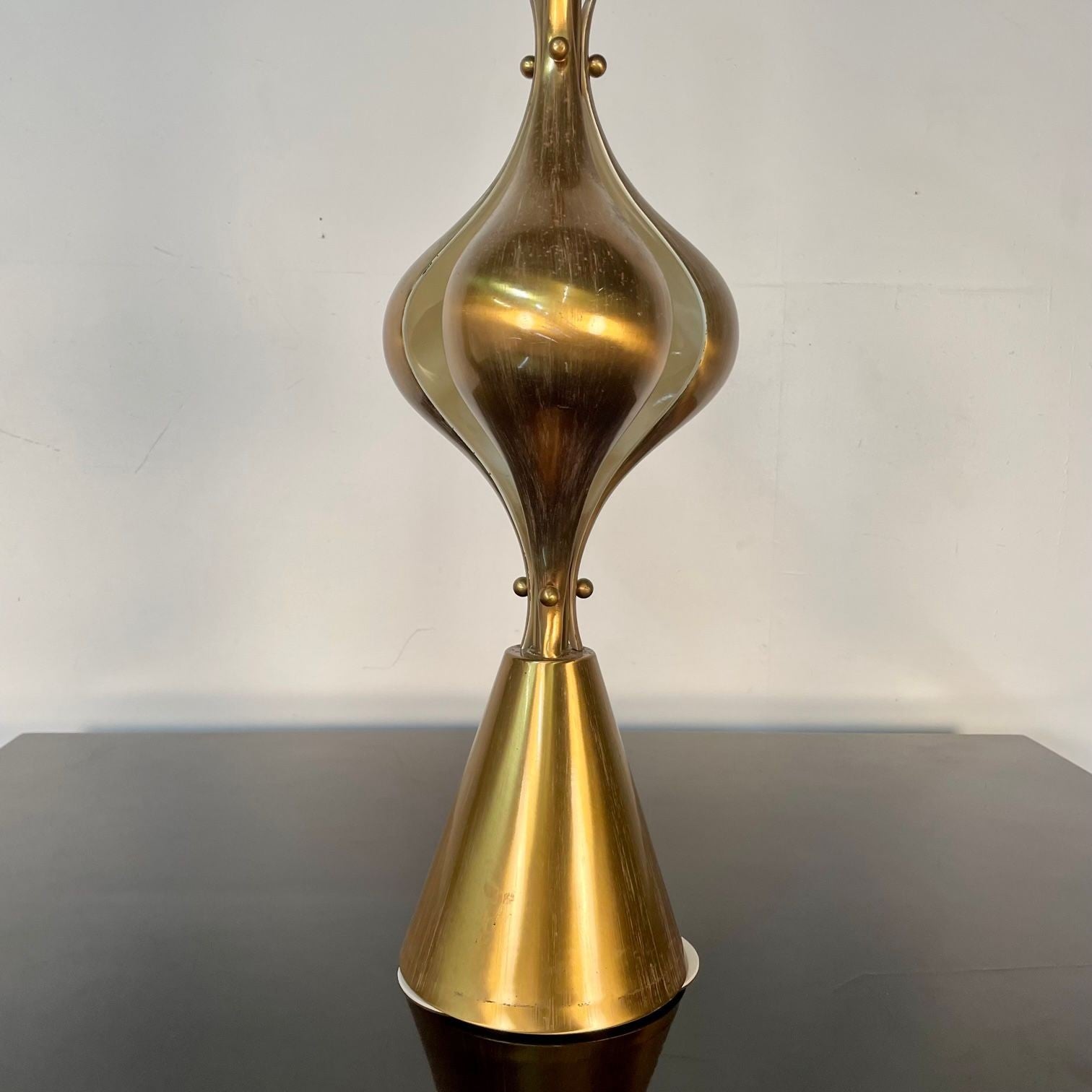 Single Hollywood Regency Style Brass Table / Desk Lamp