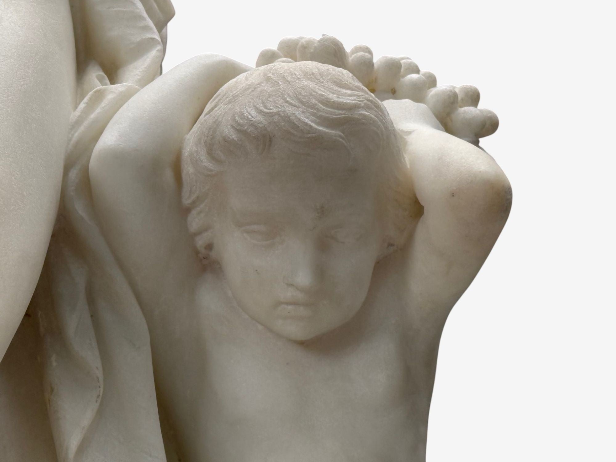 Neoclassical, Mother and Children, Marble Sculptures, Italy, 1920s