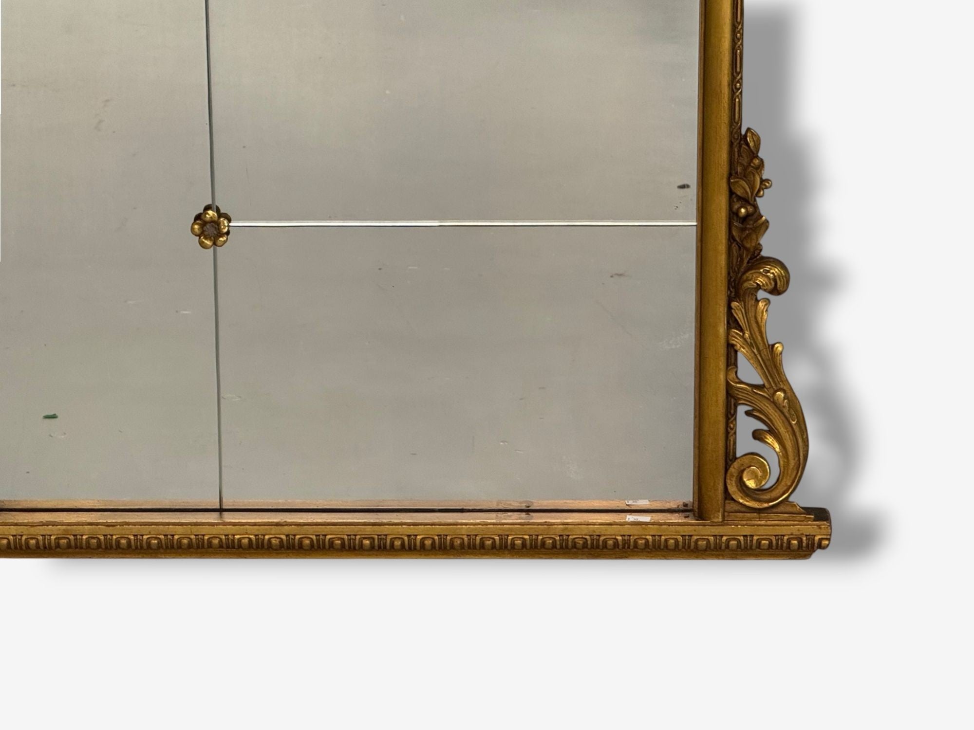 Adam Style, Giltwood, Drapery Motif, Over the Mantle Wall Mirror, Italy, 1920s