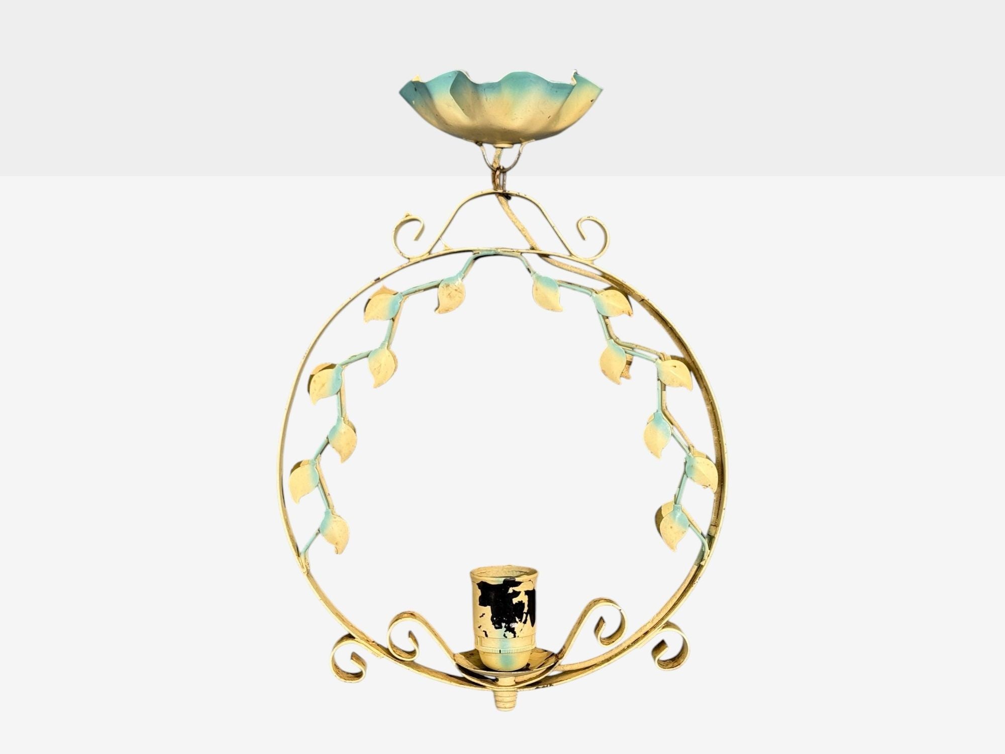 Swedish Modern, Pendant Light, Painted Metal, Sweden, 1950s