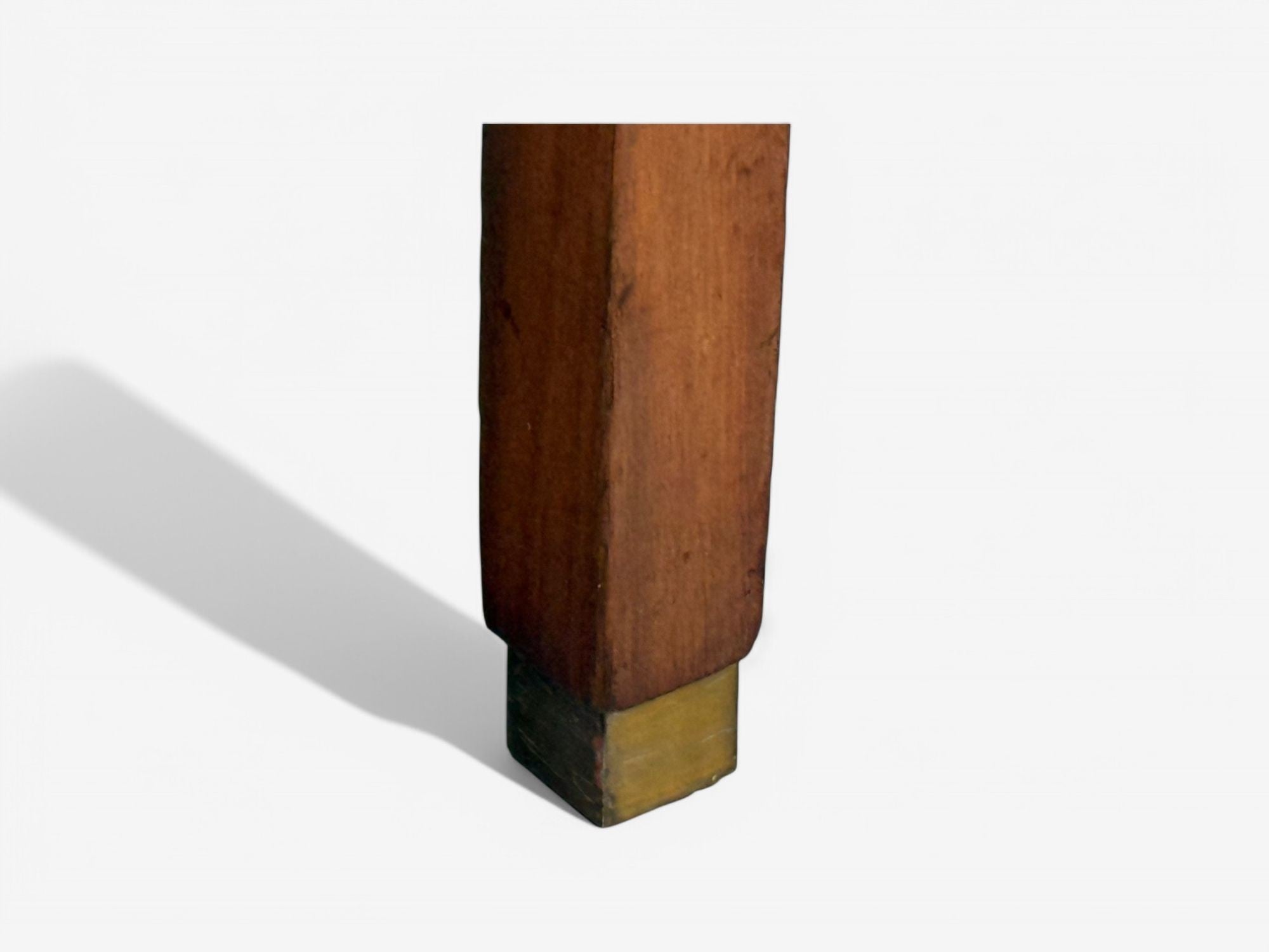 Italian Mid-Century Modern, Stained Wood, Camel Mohair, Ottomans, Italy, 1960s