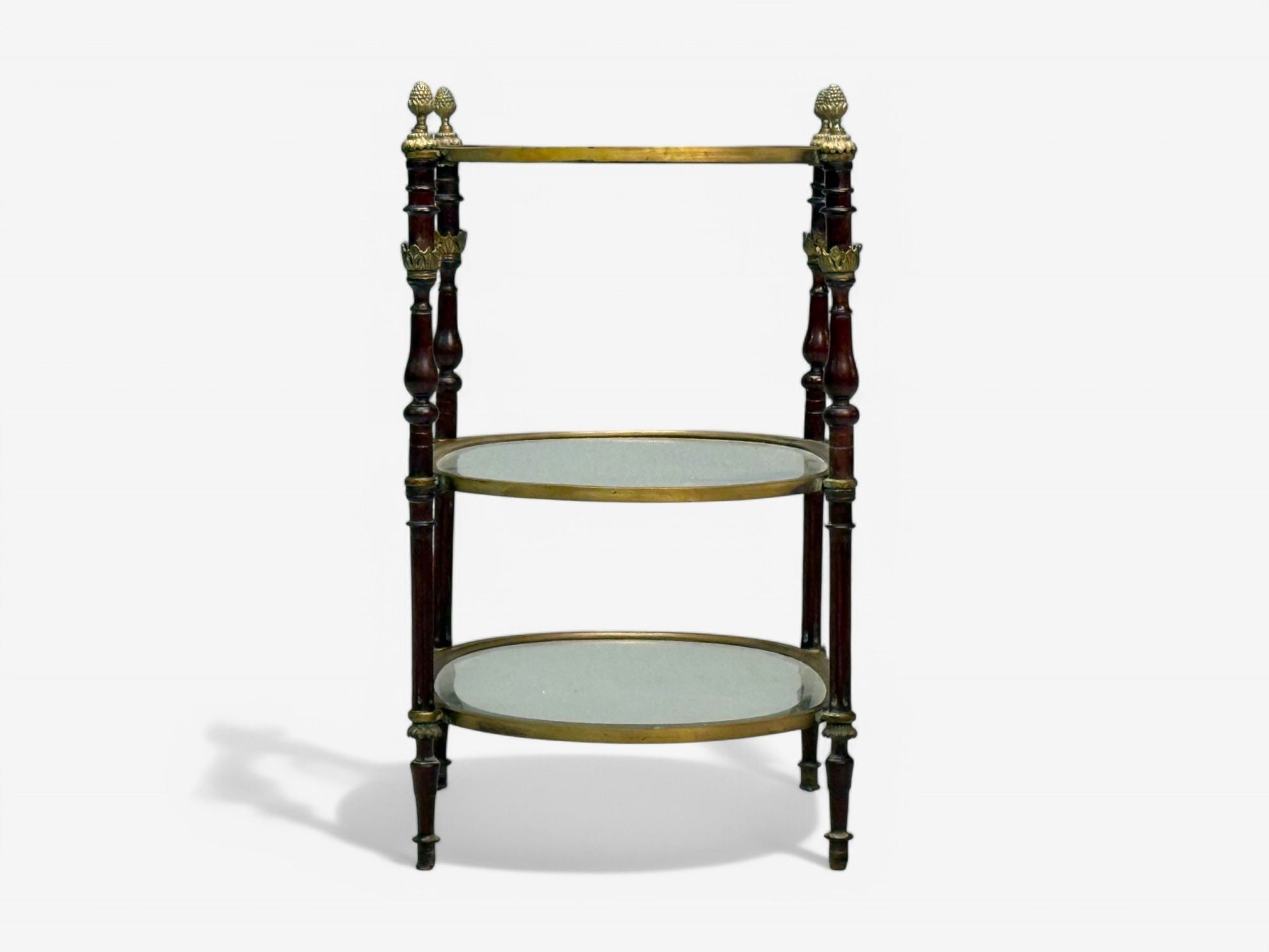 Maison Baguès Style, Hollywood Regency, Bronze, Small Étagère, France, 1940s