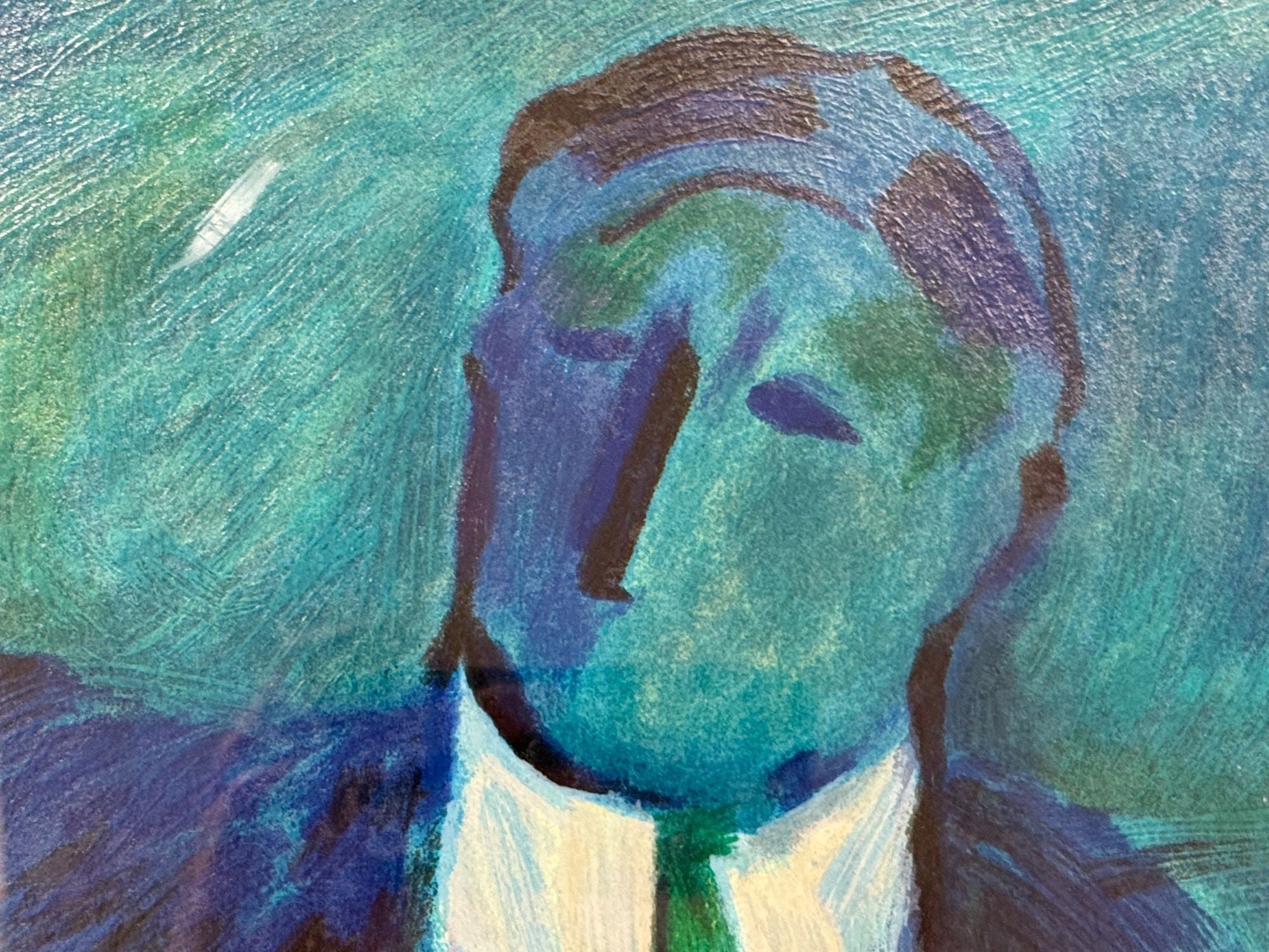 Barbara Wood, Art Deco, Monumental Oil on Paper, USA, 20th c.