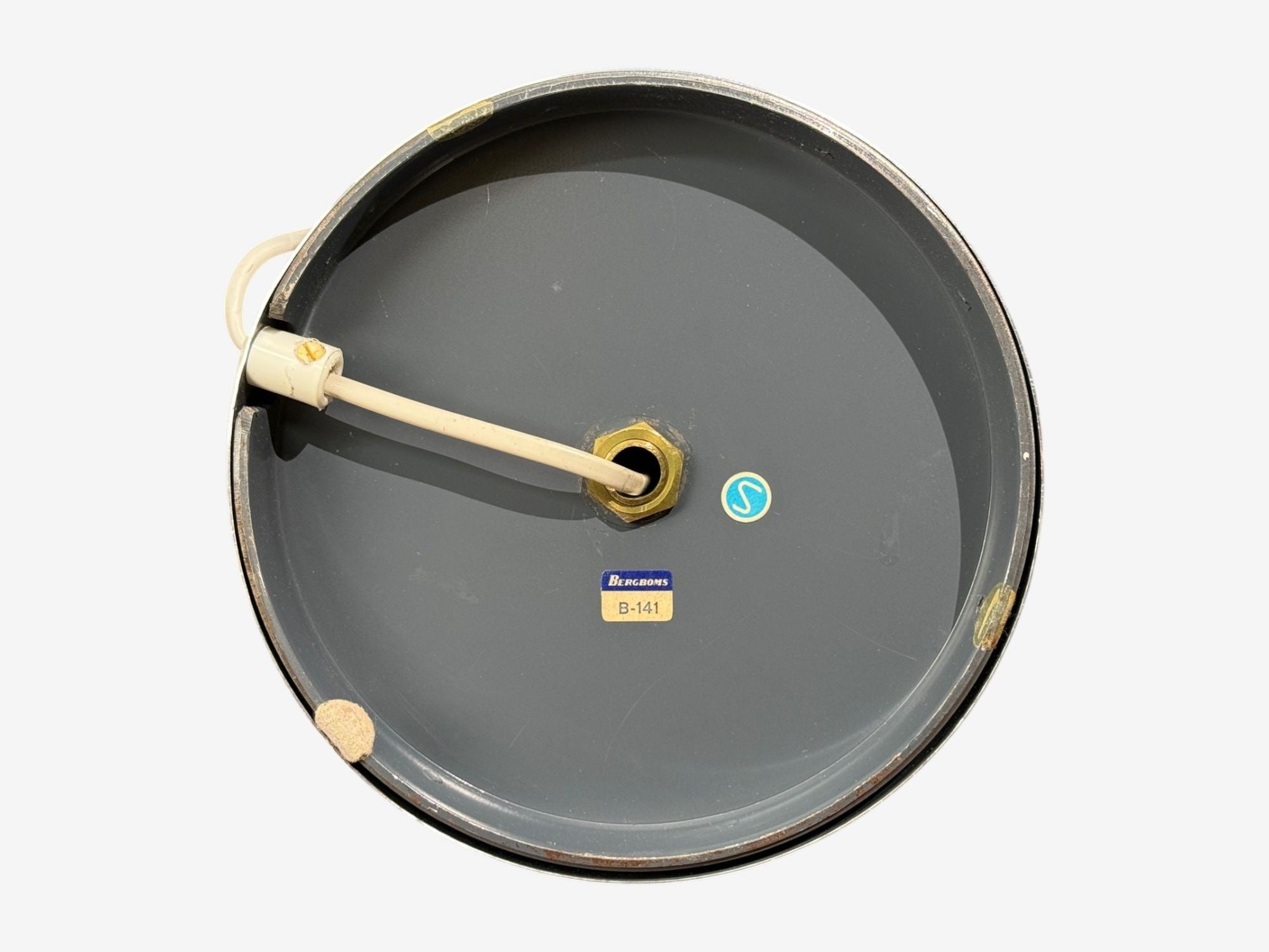 Bergboms, Table Lamps, Leather, Nickel Plated, Sweden, 1960s