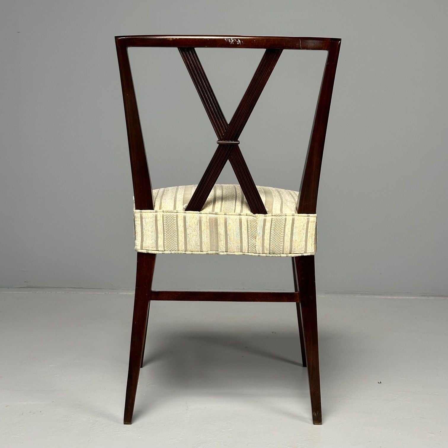 Tommi Parzinger Attrib., Mid-Century Modern, Twelve Dining Chairs, 1960s